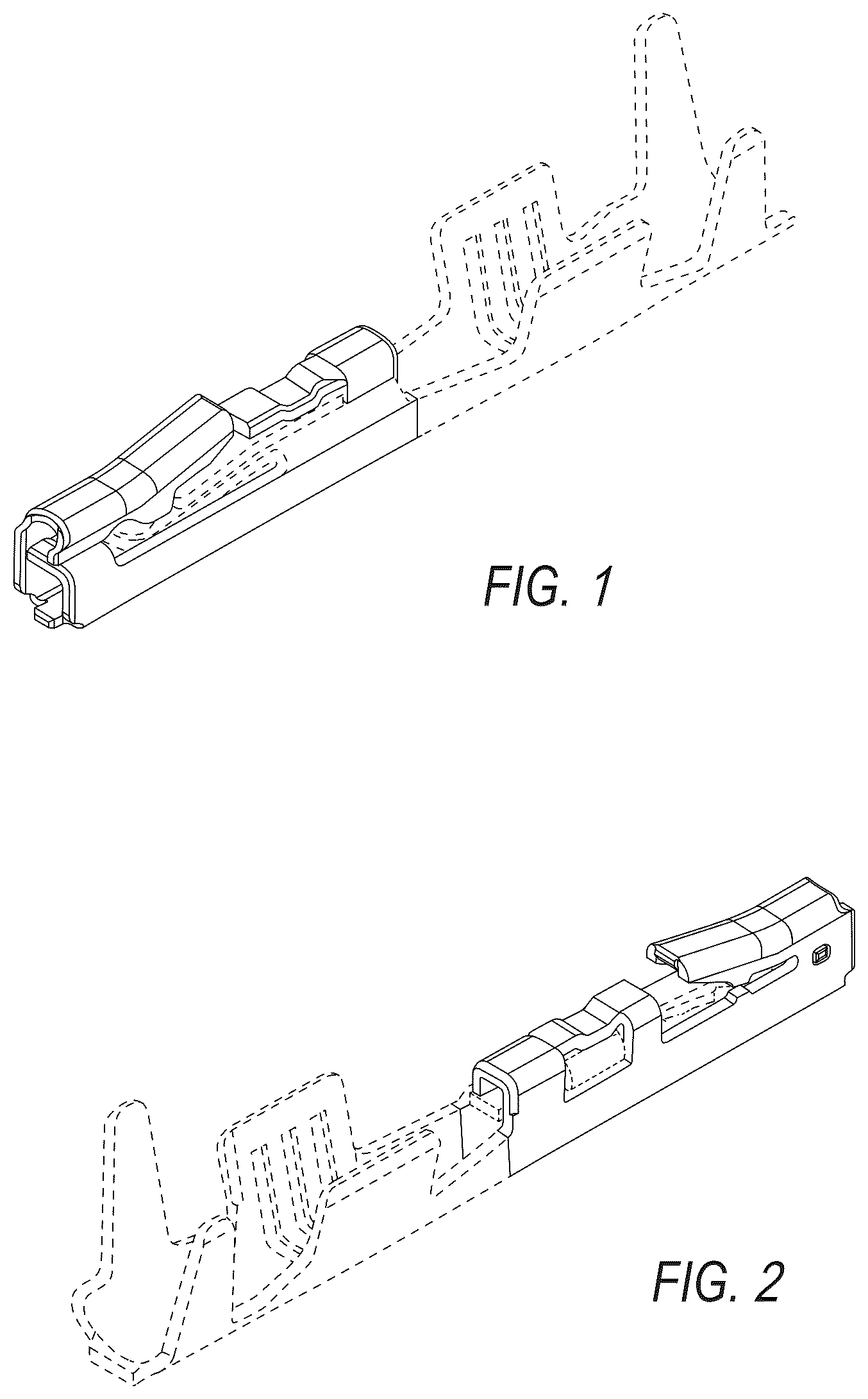 Patent USD1123877 Figure 1 – Electrical female terminal