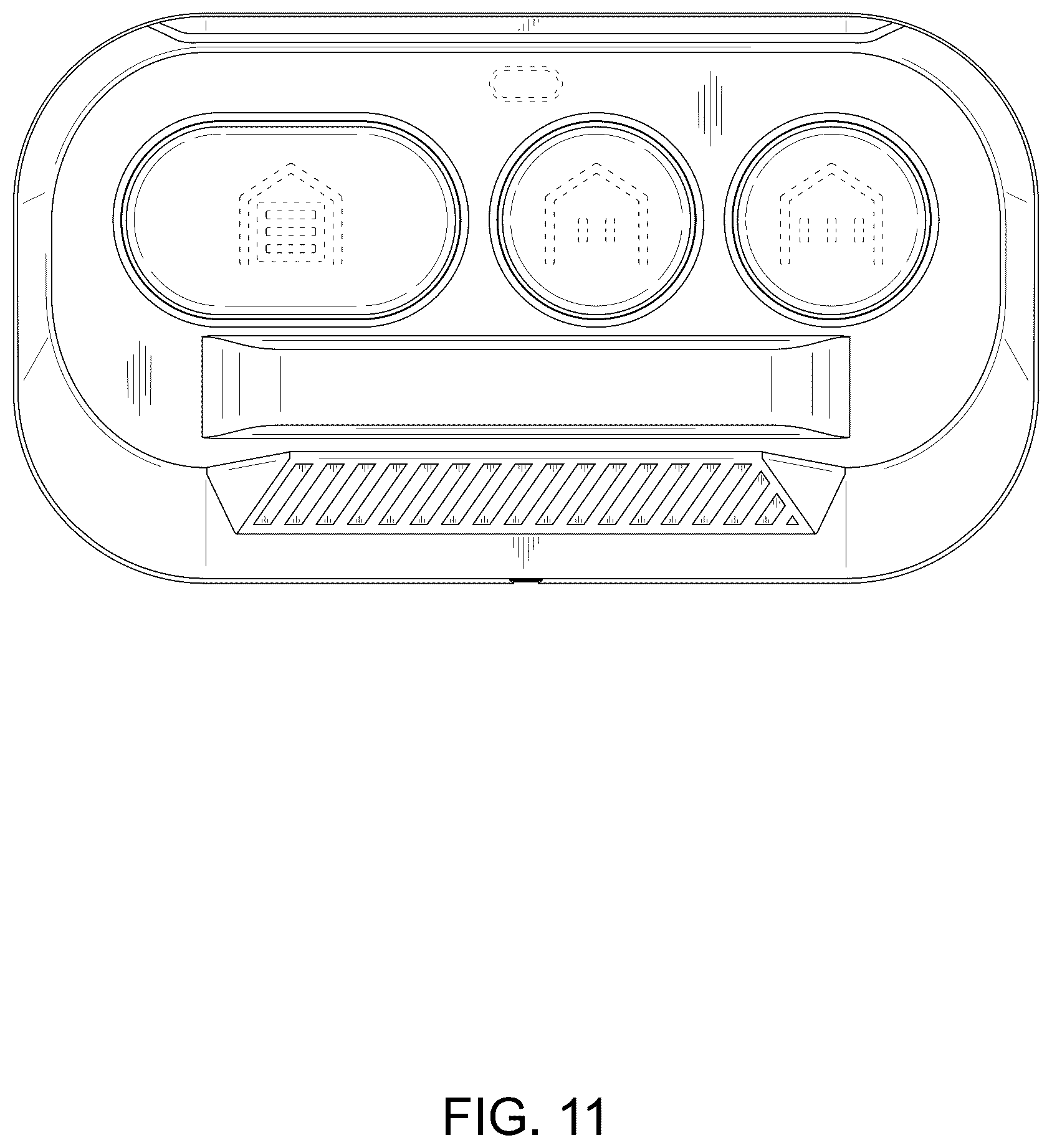 Patent USD1123882 Figure 11 – Small remote operating device for an automatic door controller