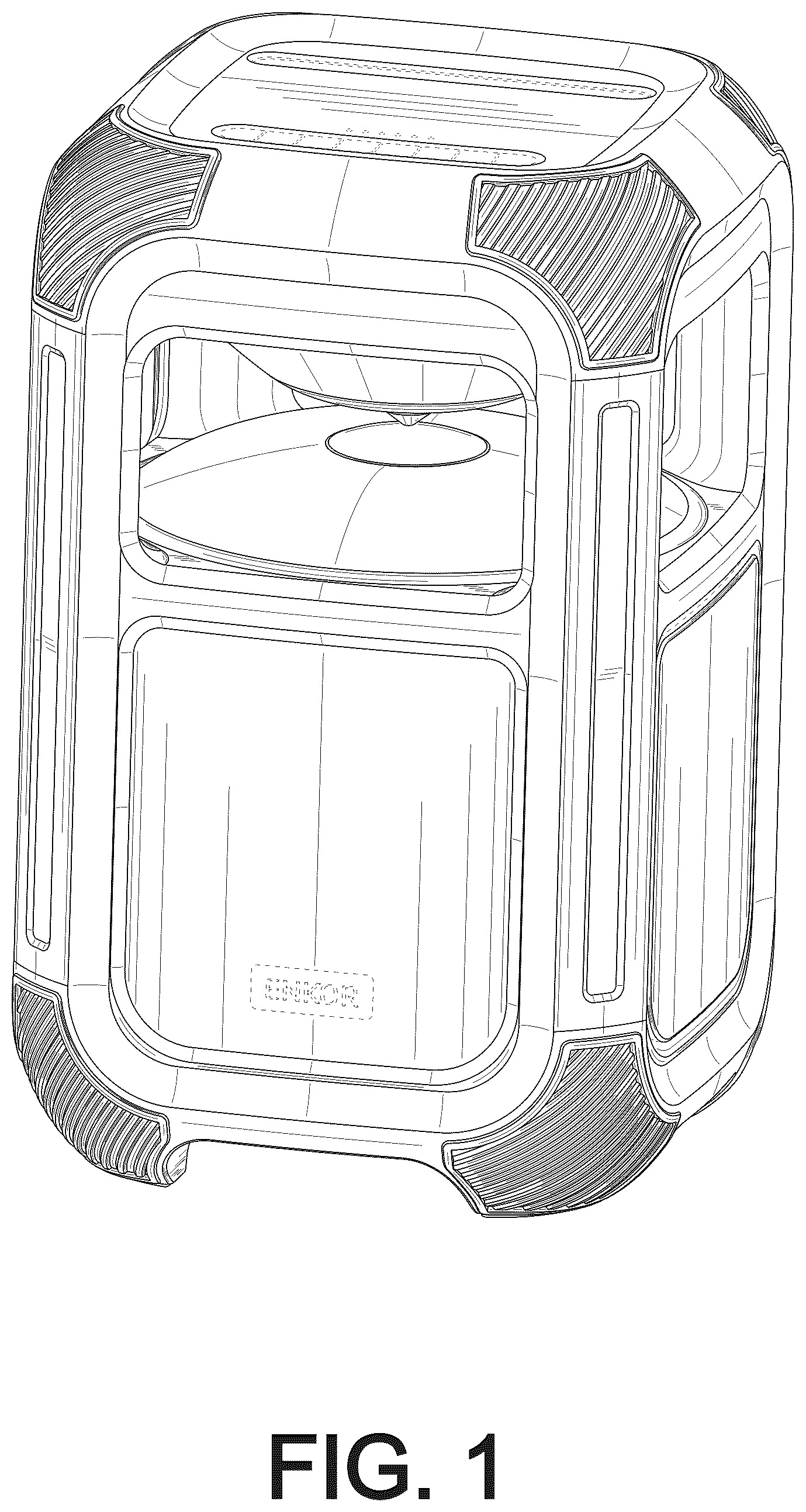 Patent USD1123893 Figure 1 – Speaker