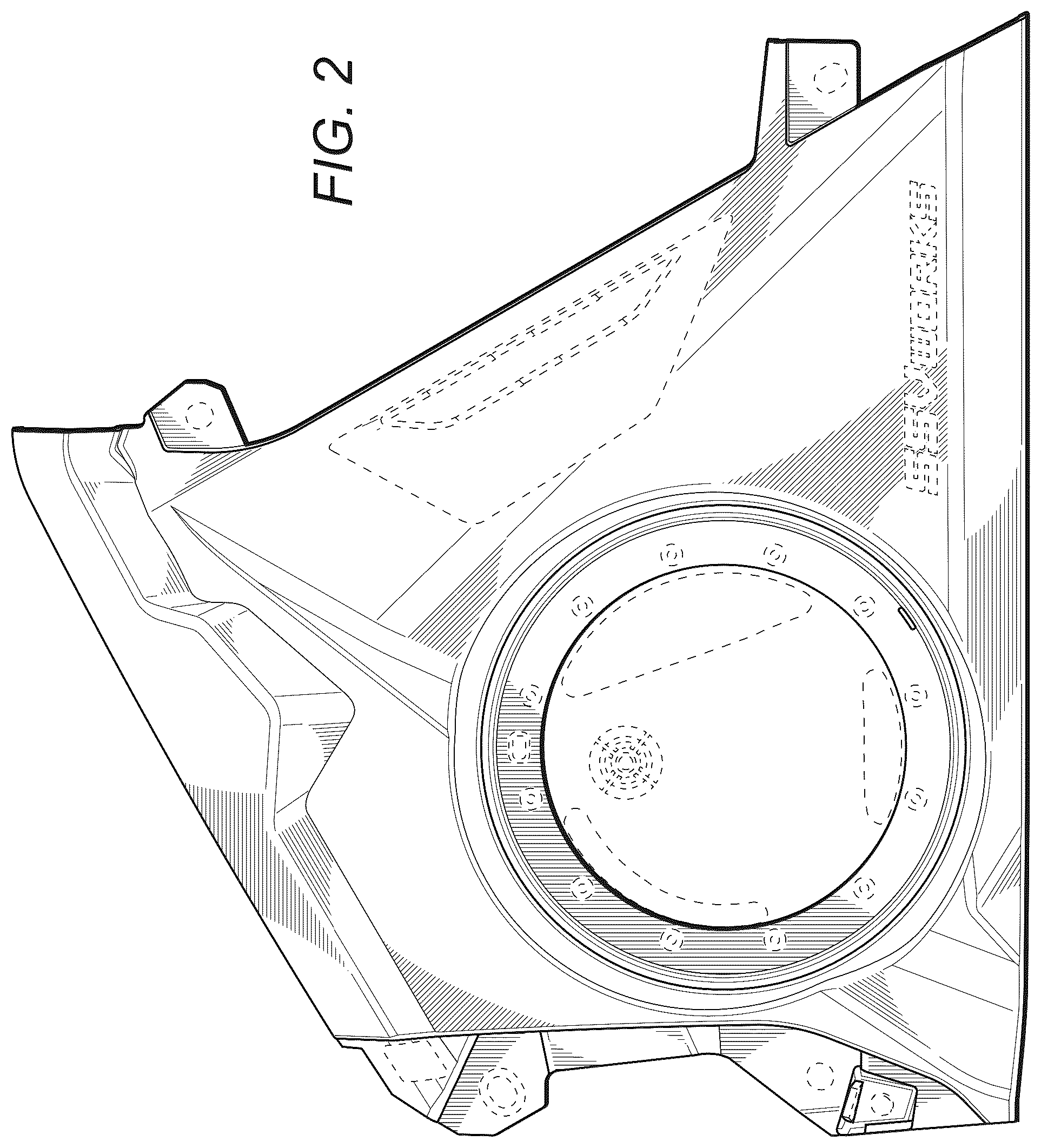 Patent USD1123899 Figure 2 – Angled speaker panel