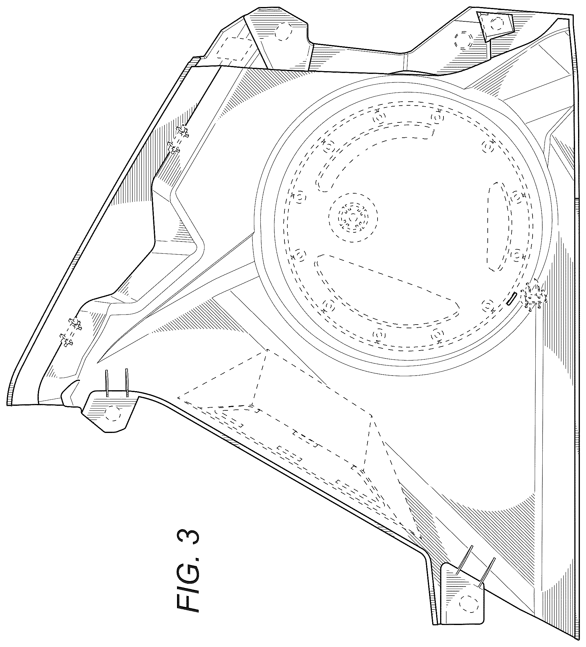 Patent USD1123899 Figure 3 – Angled speaker panel