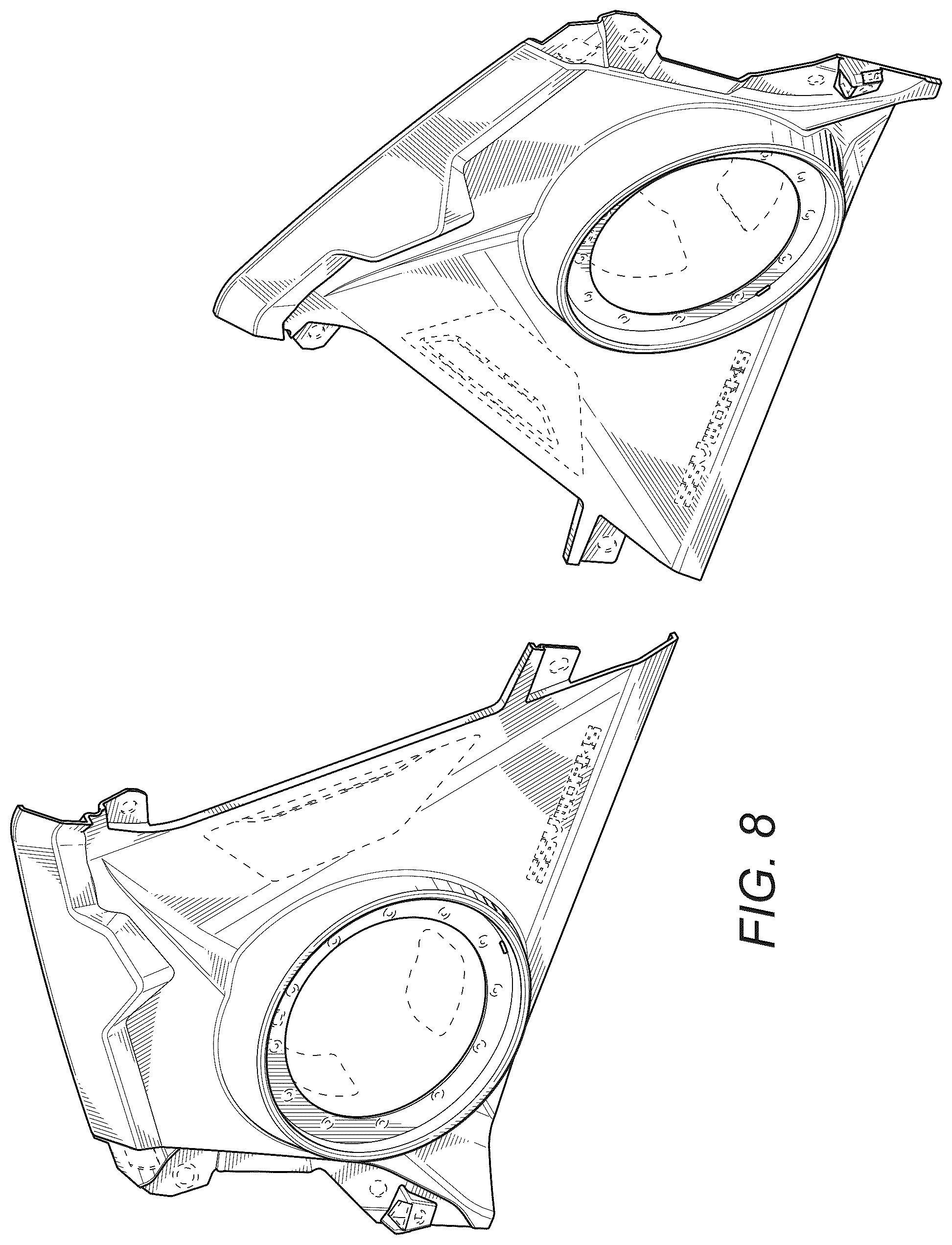 Patent USD1123899 Figure 8 – Angled speaker panel