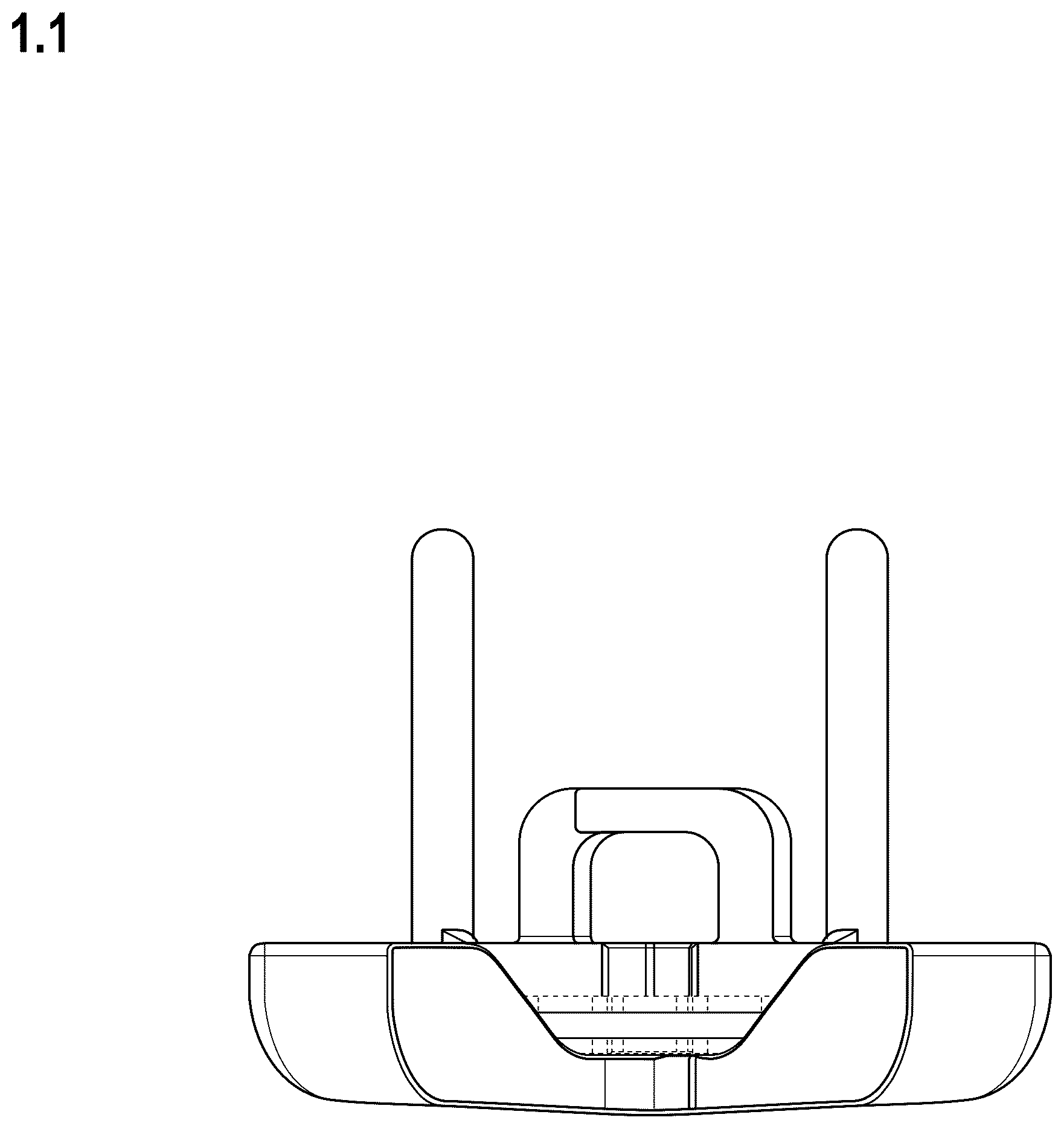 Patent USD1123906 Figure 1 – Wind hood holder for microphones