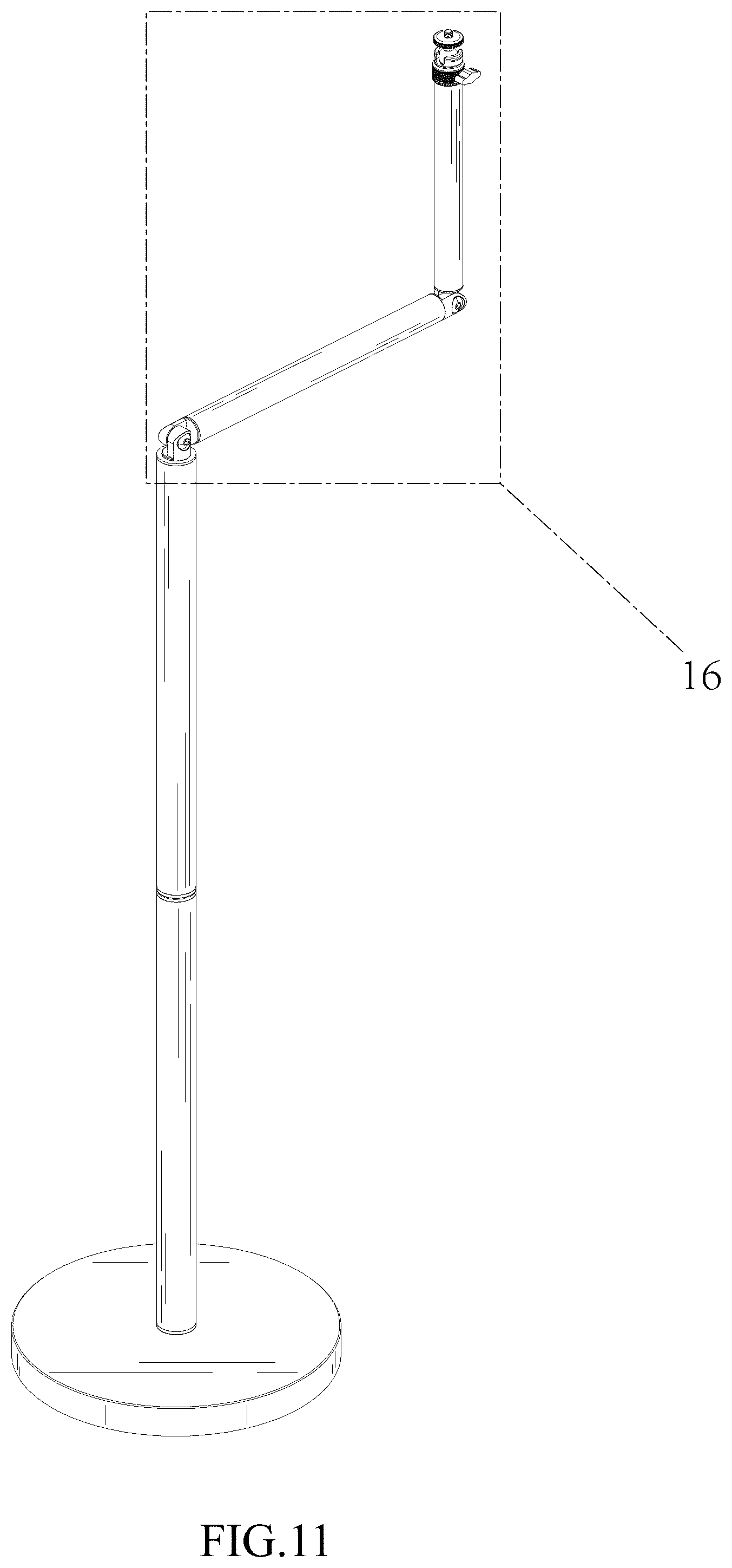 Patent USD1123908 Figure 11 – Microphone stand