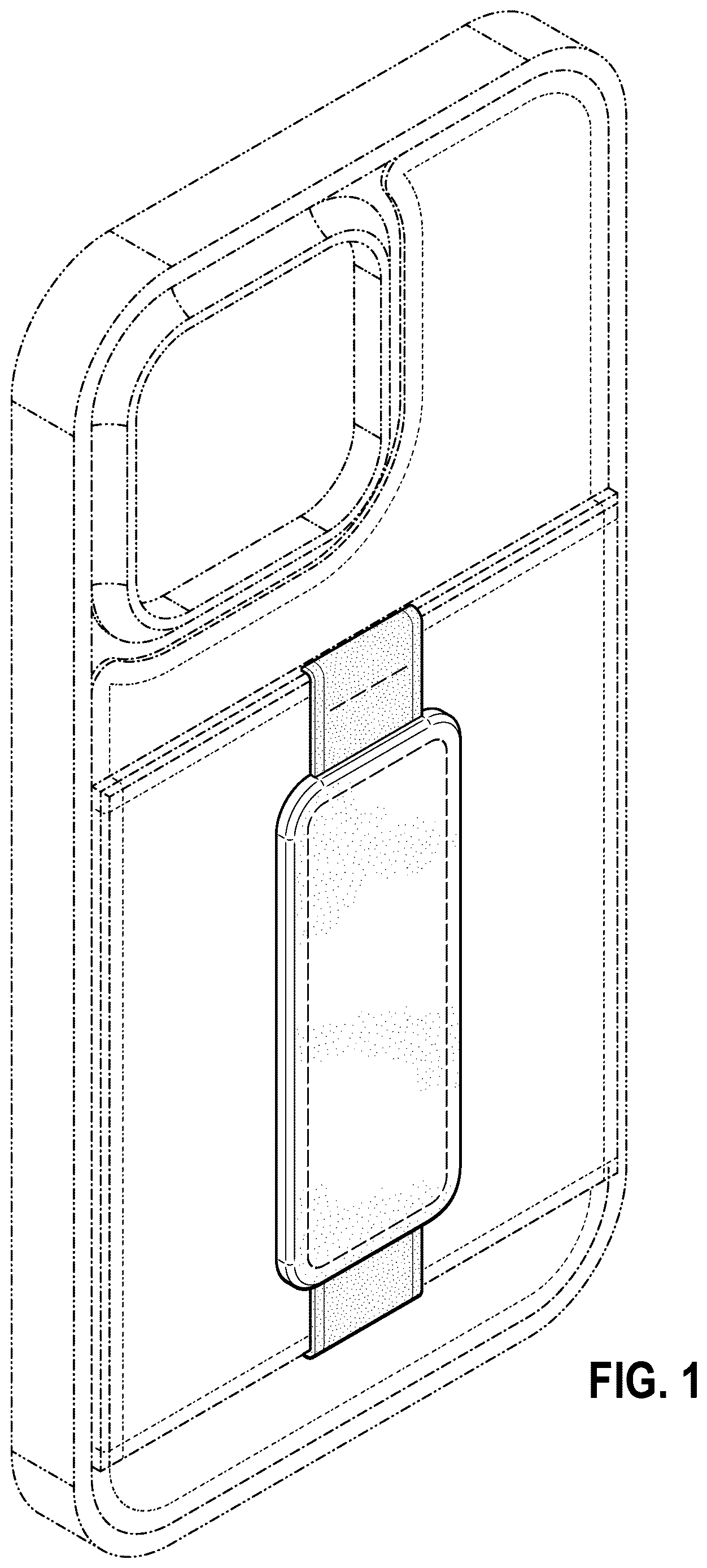 Patent USD1123910 — Cell phone case with strap — Figure 1