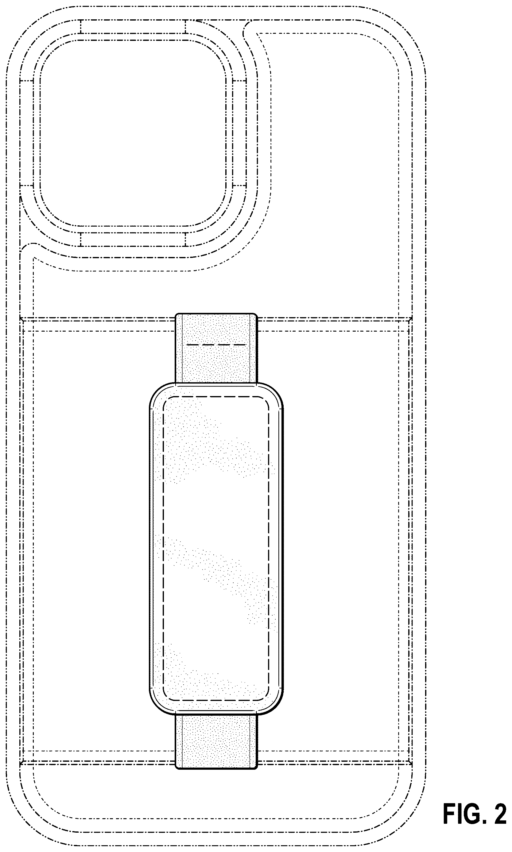 Patent USD1123910 Figure 2 – Cell phone case with strap