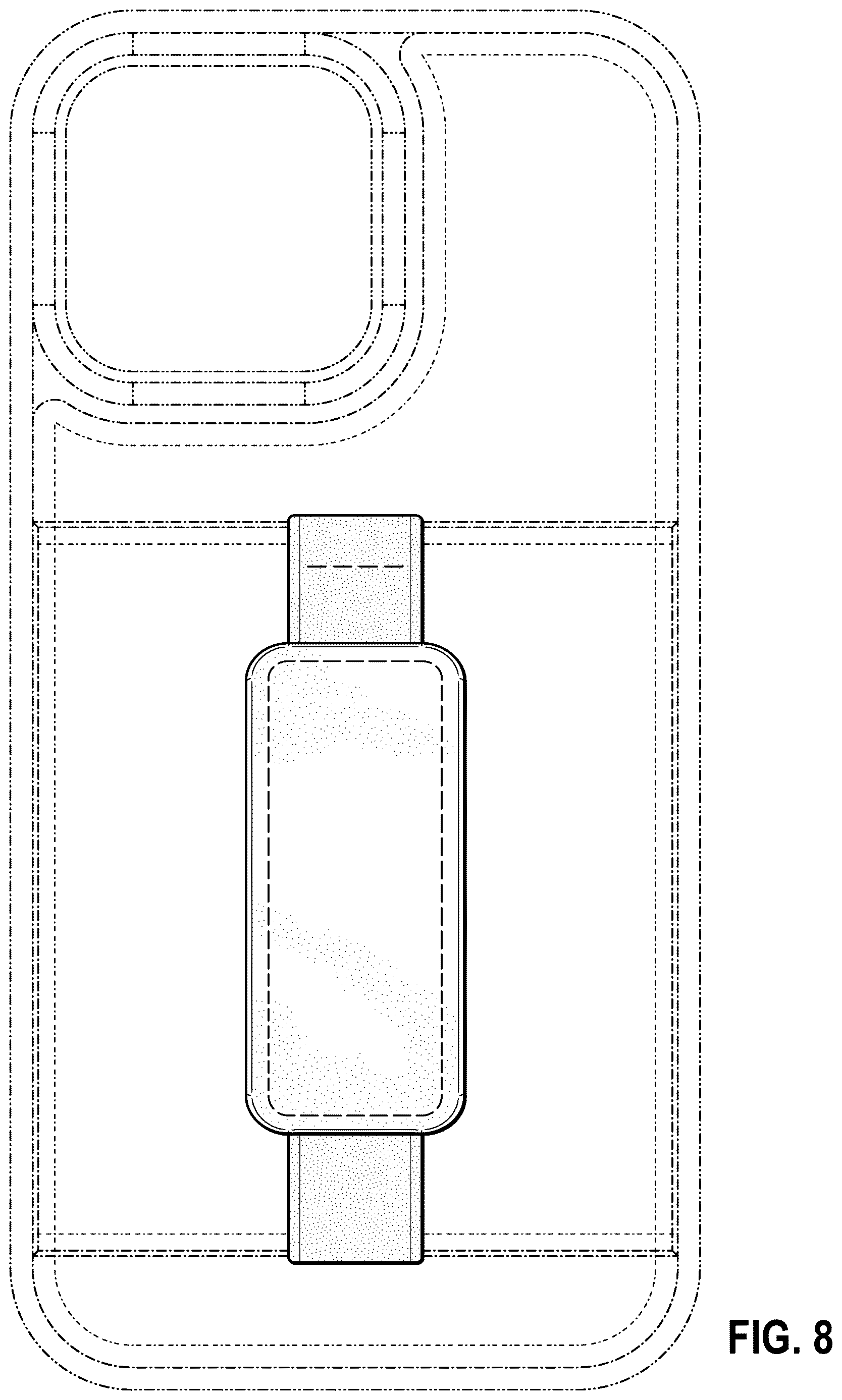 Patent USD1123910 Figure 6 – Cell phone case with strap