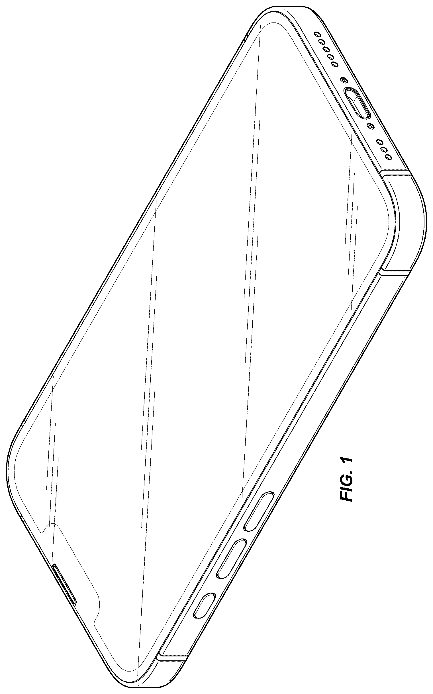 Patent USD1123928 Figure 1 – Electronic device