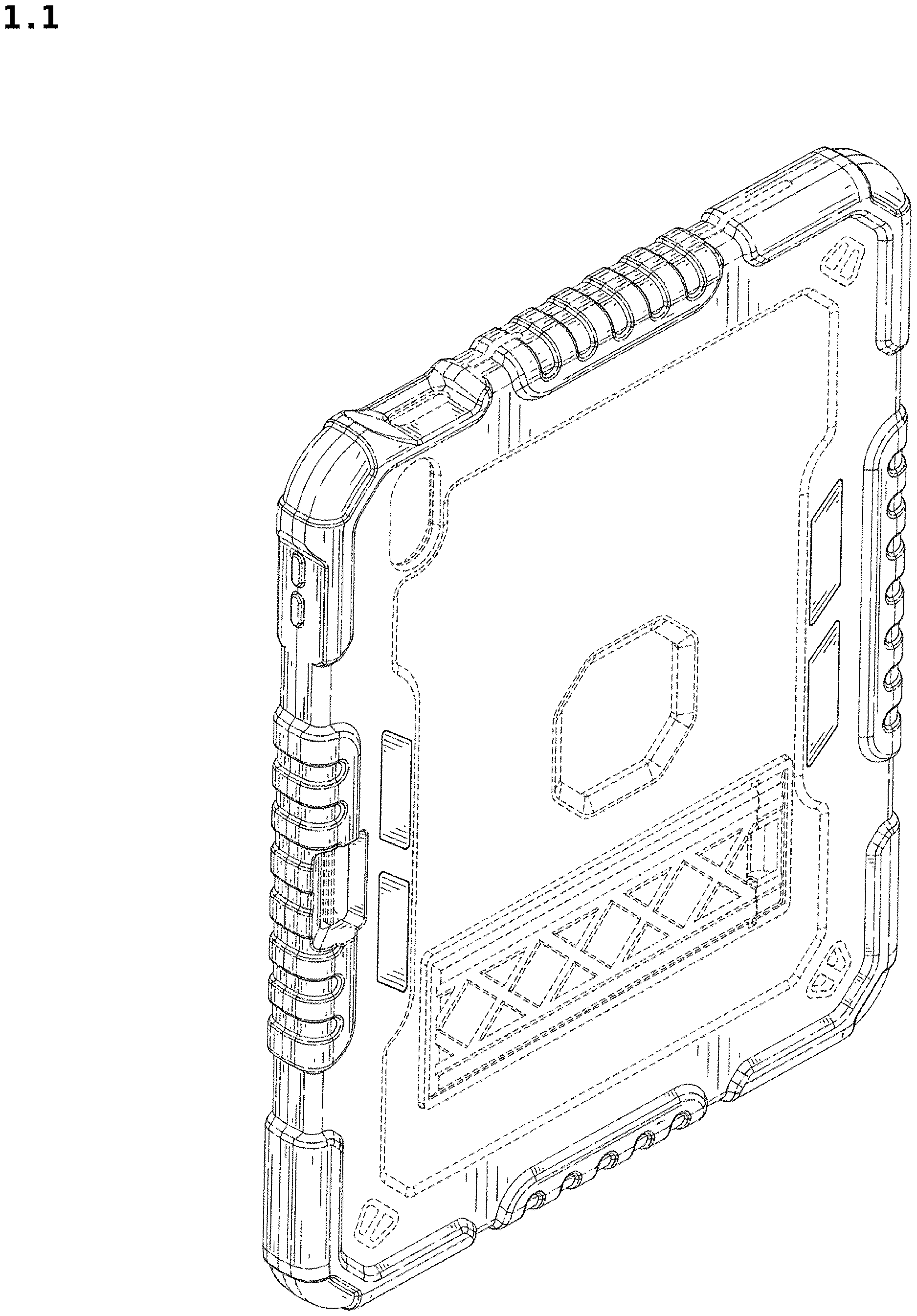 Patent USD1123942 Figure 1 – Tablet case
