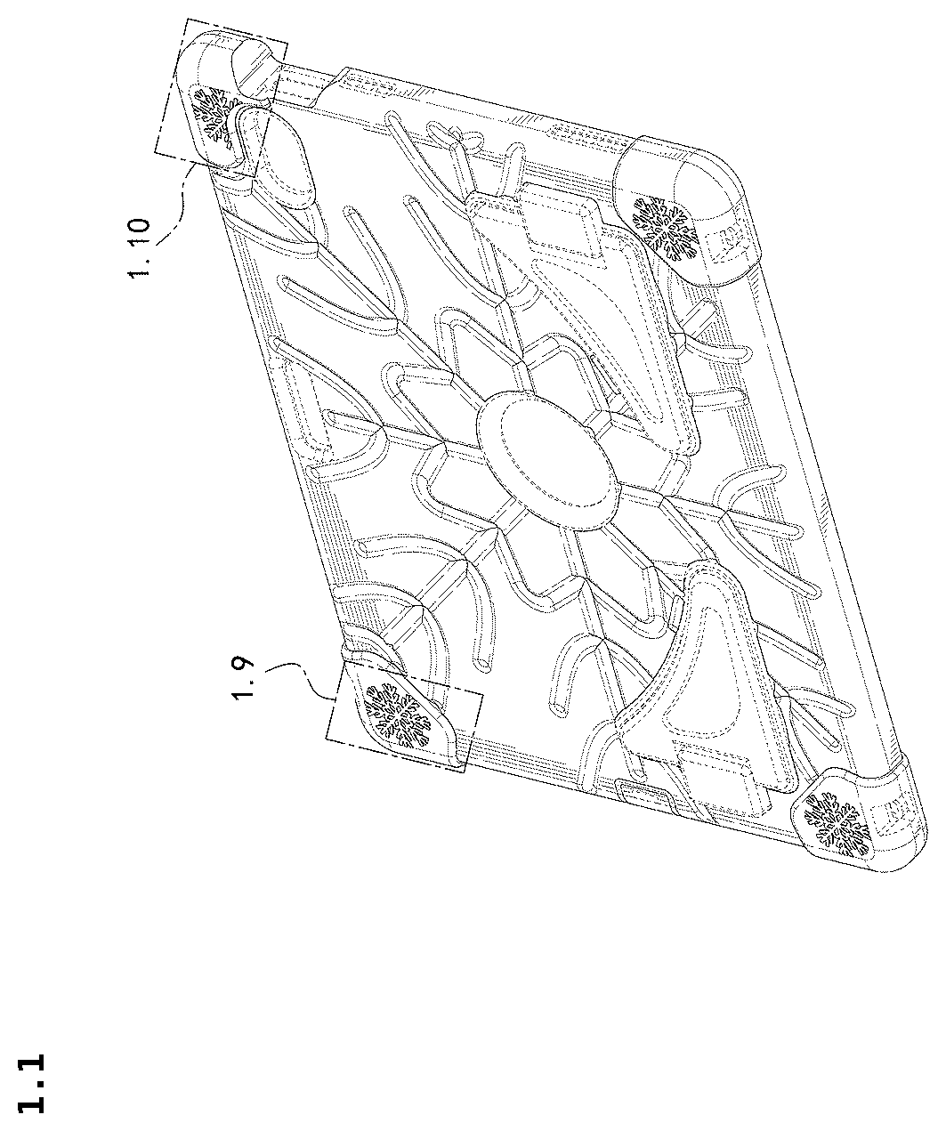 Patent USD1123943 — Tablet case — Figure 1