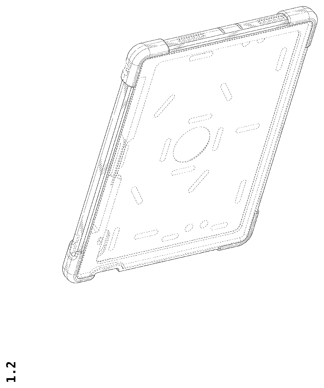 Patent USD1123943 Figure 2 – Tablet case