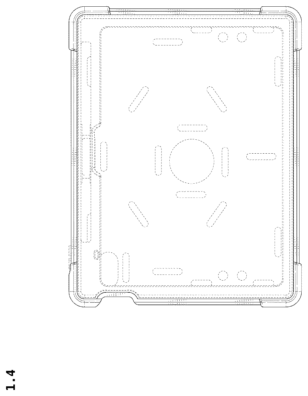 Patent USD1123943 Figure 4 – Tablet case