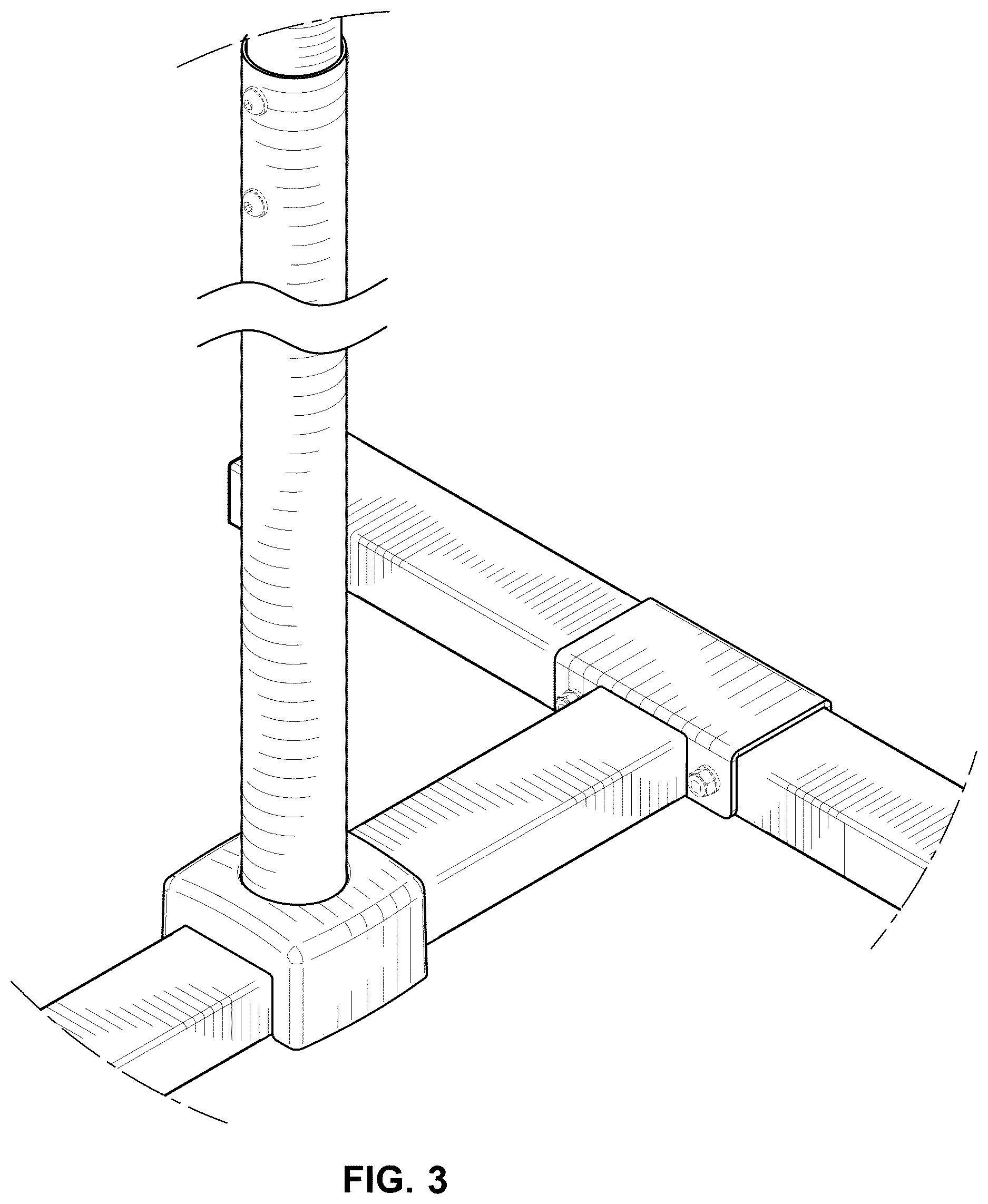 Patent USD1123945 Figure 3 – Display stand
