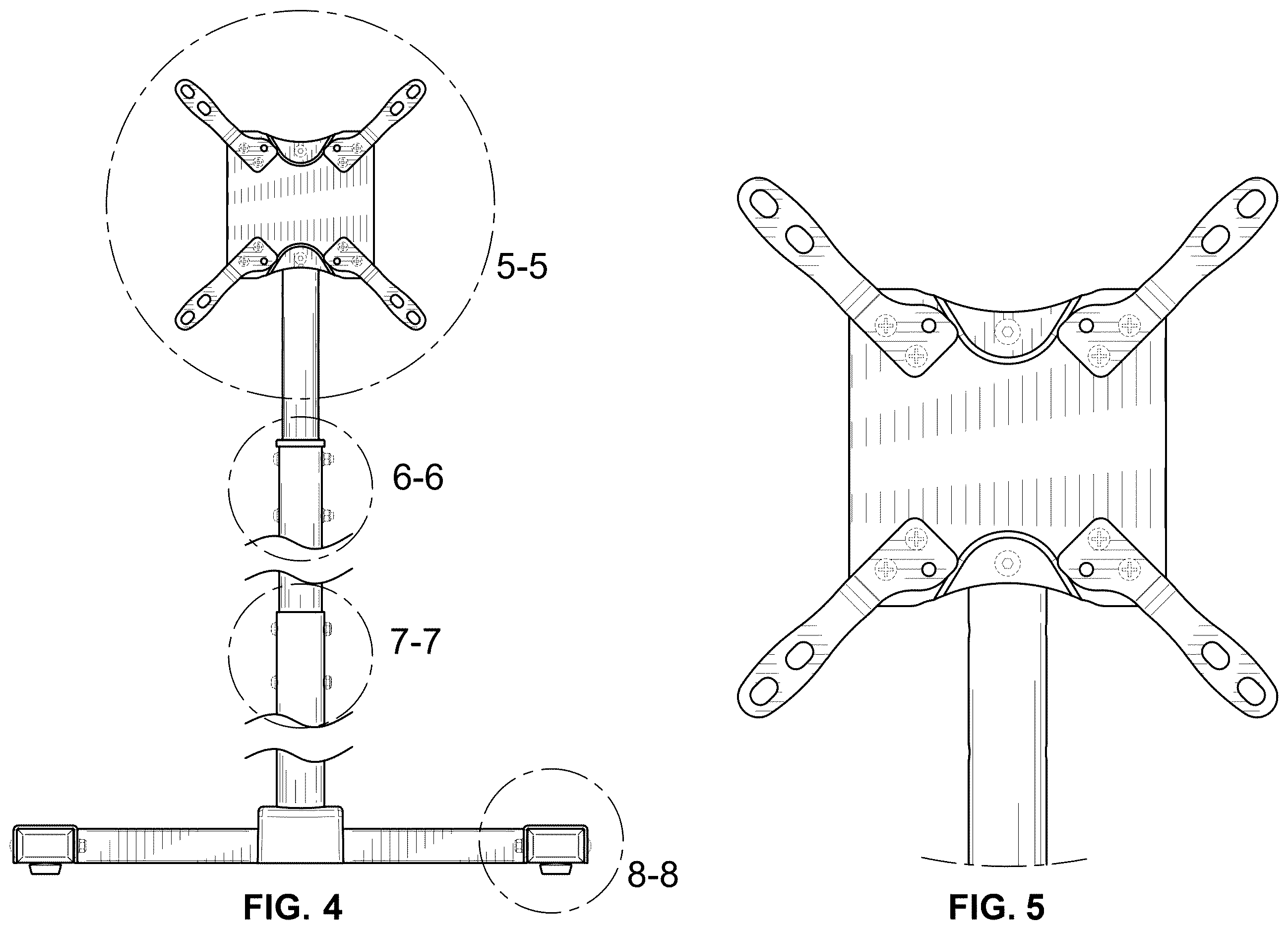 Patent USD1123945 Figure 4 – Display stand