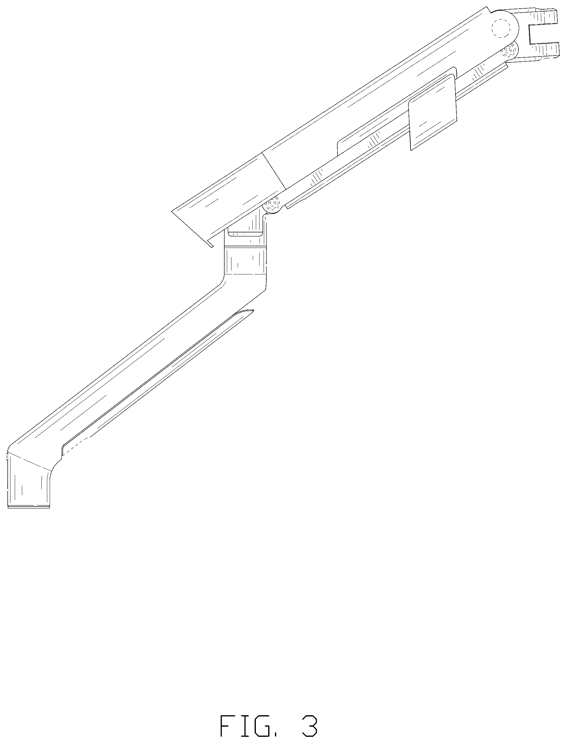 Patent USD1123947 Figure 3 – Monitor arm