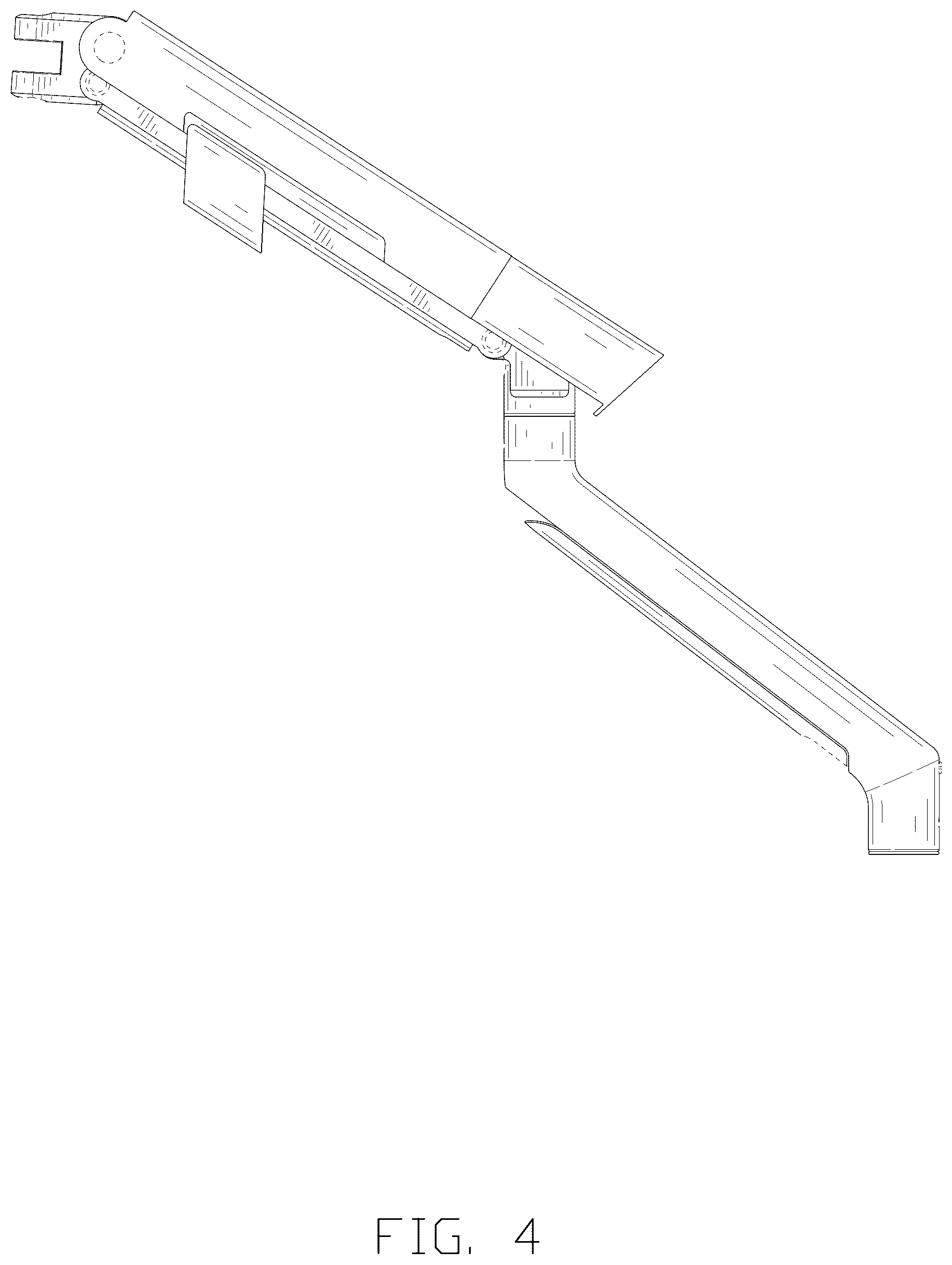 Patent USD1123947 Figure 4 – Monitor arm