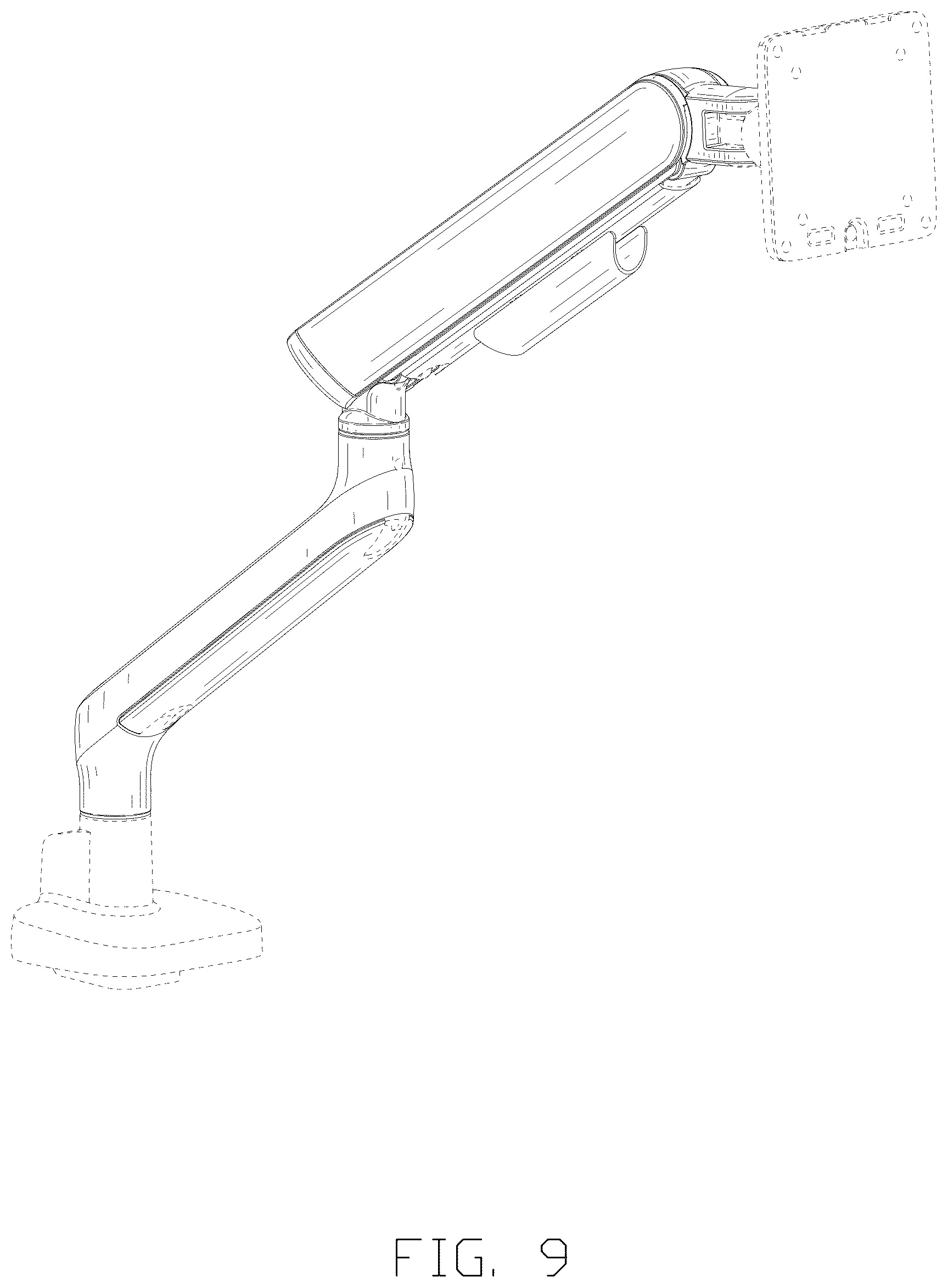 Patent USD1123948 Figure 9 – Monitor arm