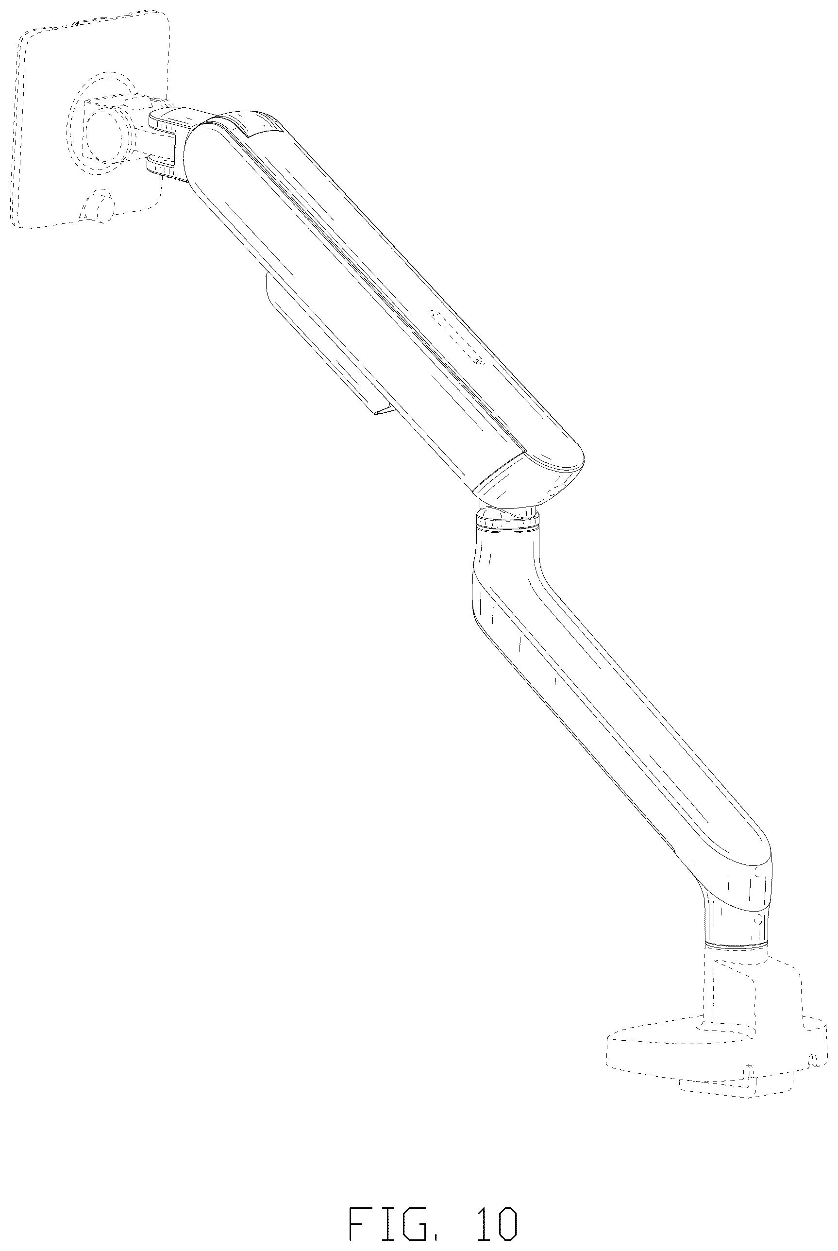 Patent USD1123948 Figure 10 – Monitor arm