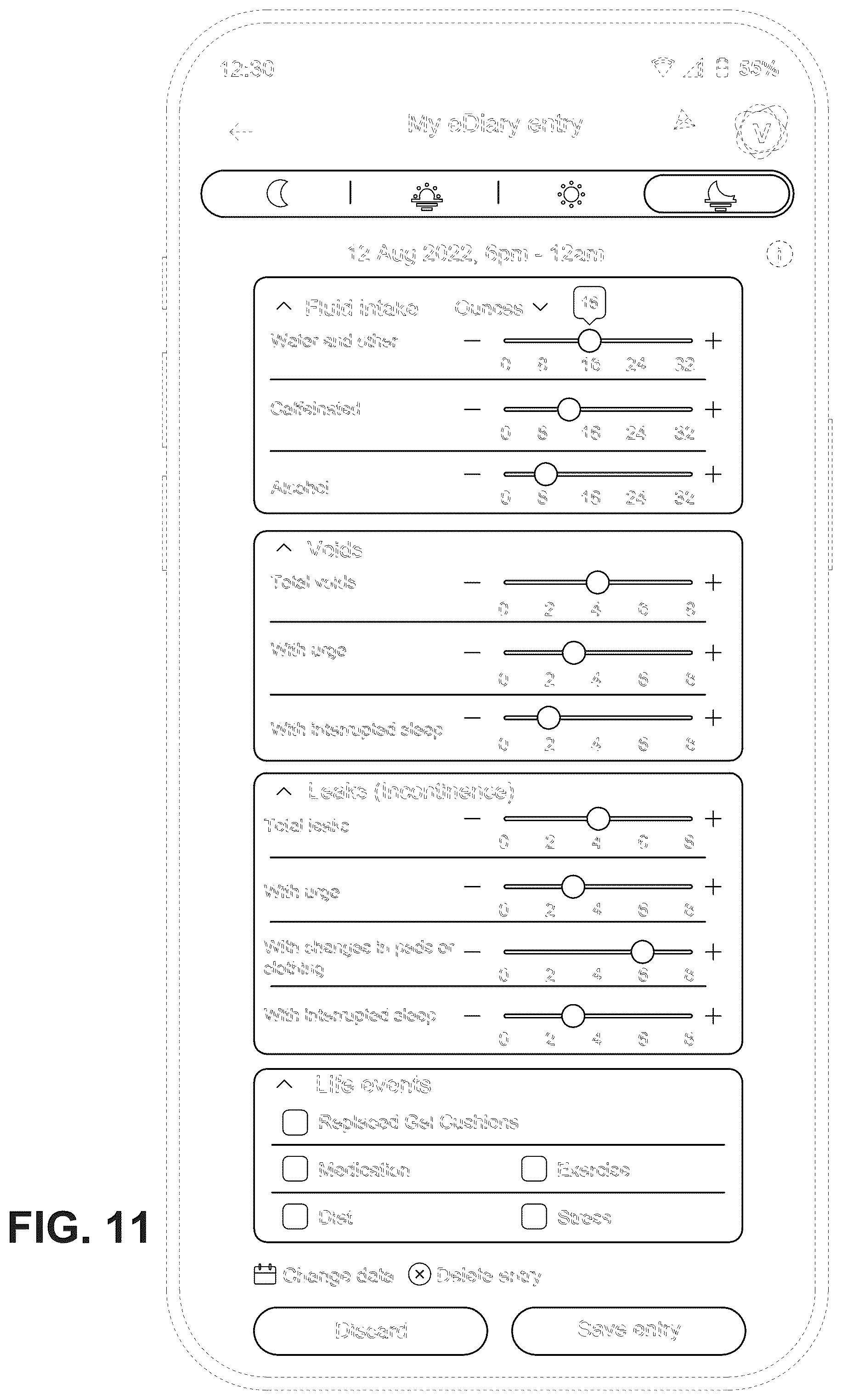 Patent USD1123957 Figure 11 – Display screen or portion thereof with an animated graphical user interface