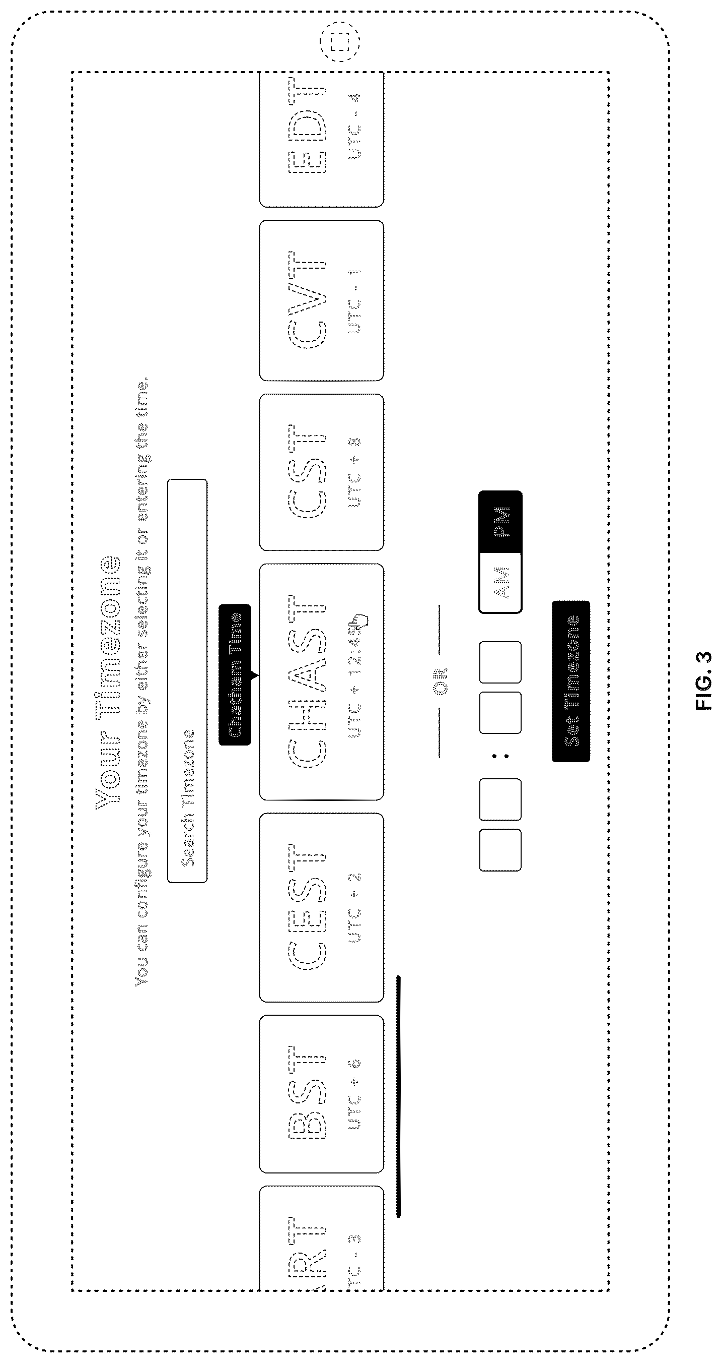 Patent USD1123961 Figure 3 – Display screen with animated graphical user interface for interactive time zone selection
