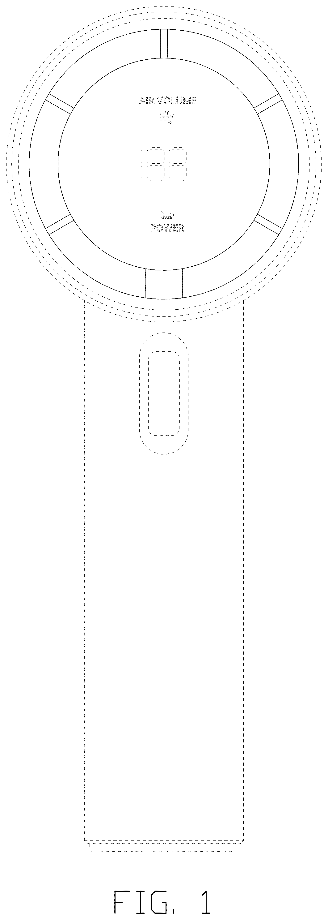 Patent USD1123997 — Portable fan display screen displaying graphical user interface for residual electricity — Figure 1