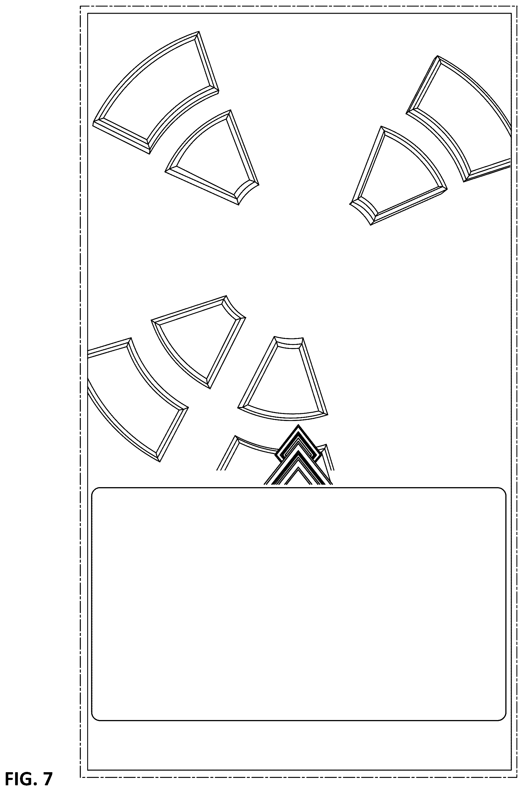 Patent USD1124007 Figure 7 – Display screen or portion thereof with an animated graphical user interface for a wheel-based wagering game