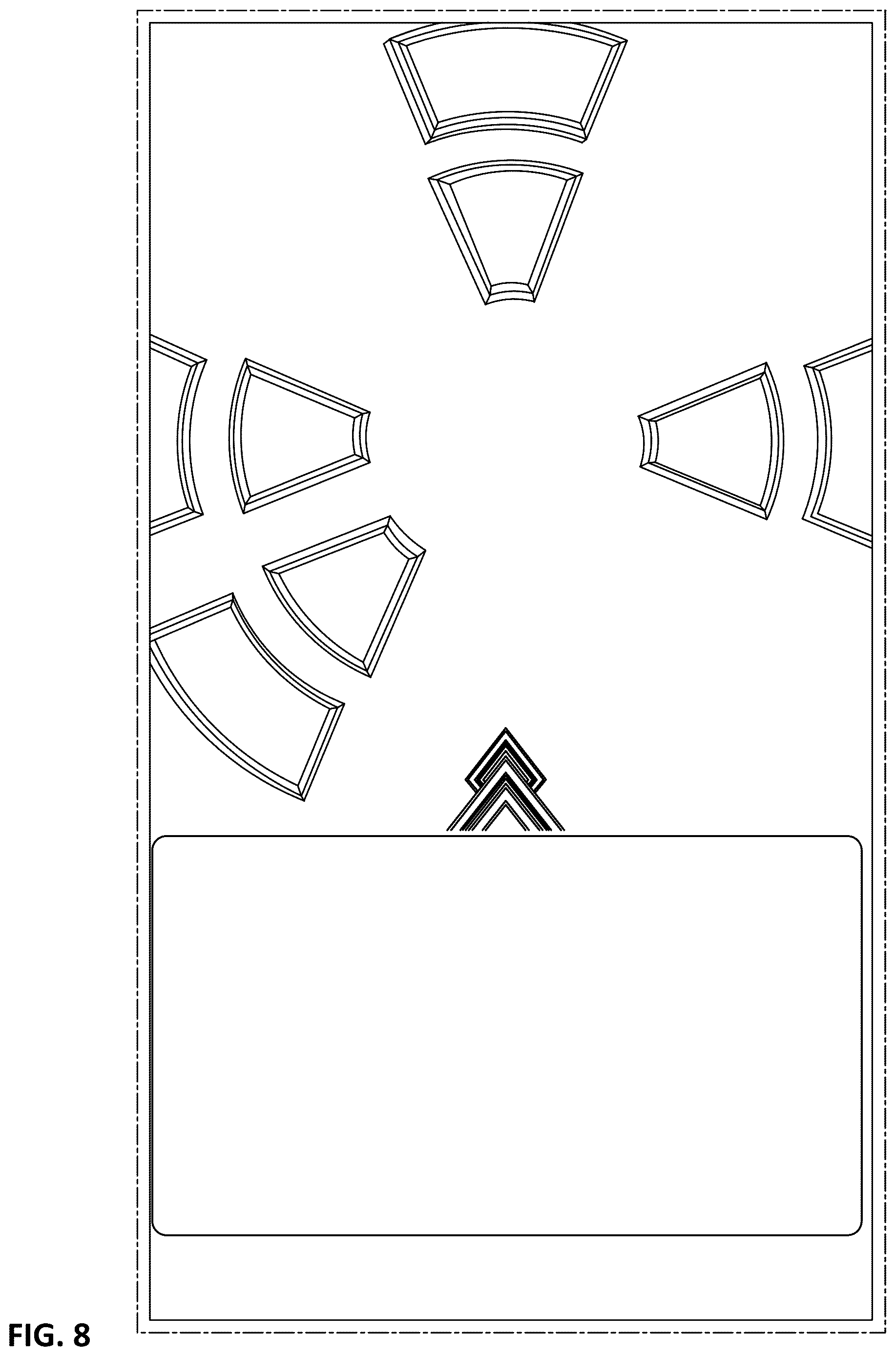 Patent USD1124007 Figure 8 – Display screen or portion thereof with an animated graphical user interface for a wheel-based wagering game