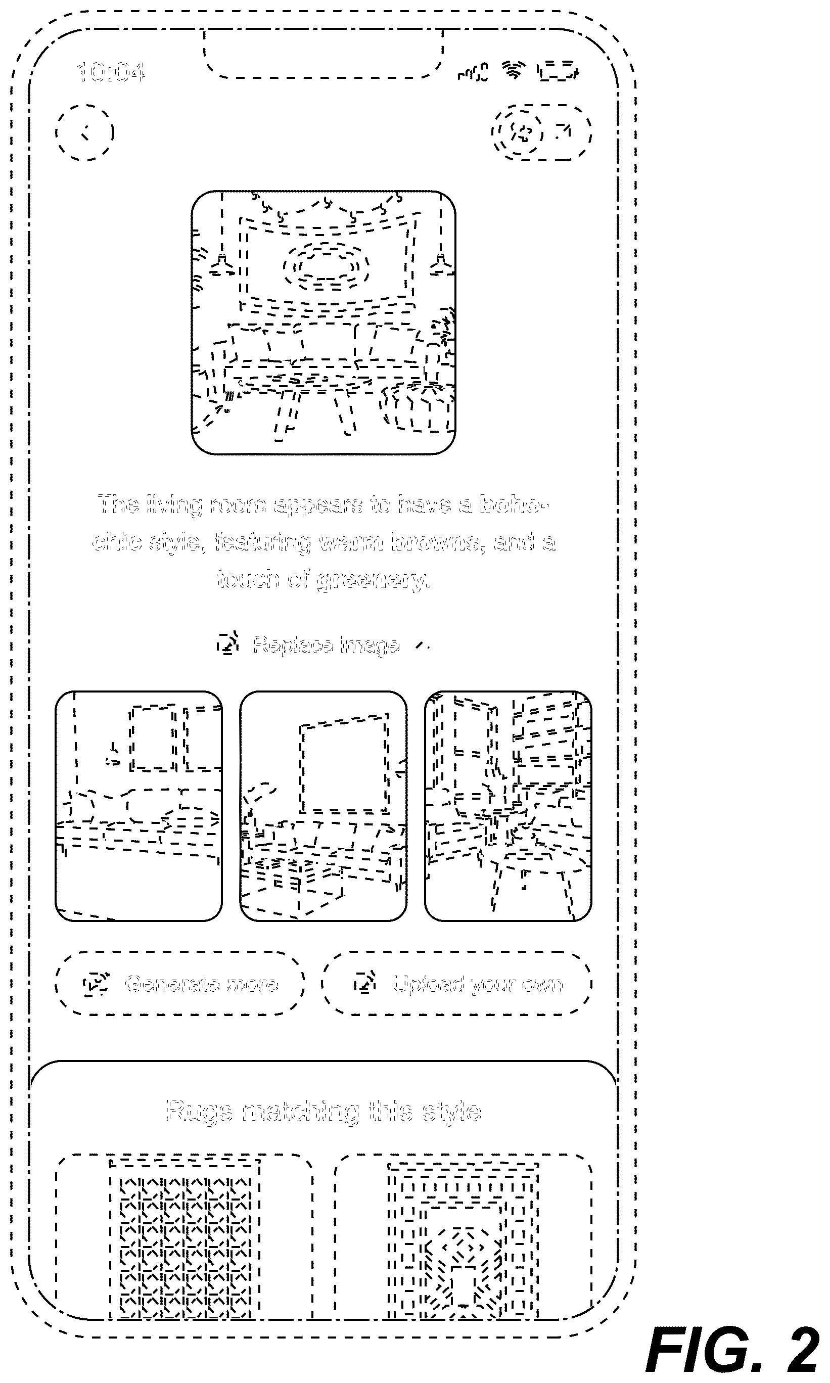Patent USD1124011 Figure 2 – Display screen or portion thereof with transitional graphical user interface