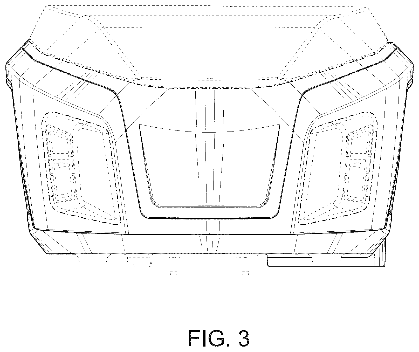 Patent USD1124039 Figure 3 – Lawn mower powerhead