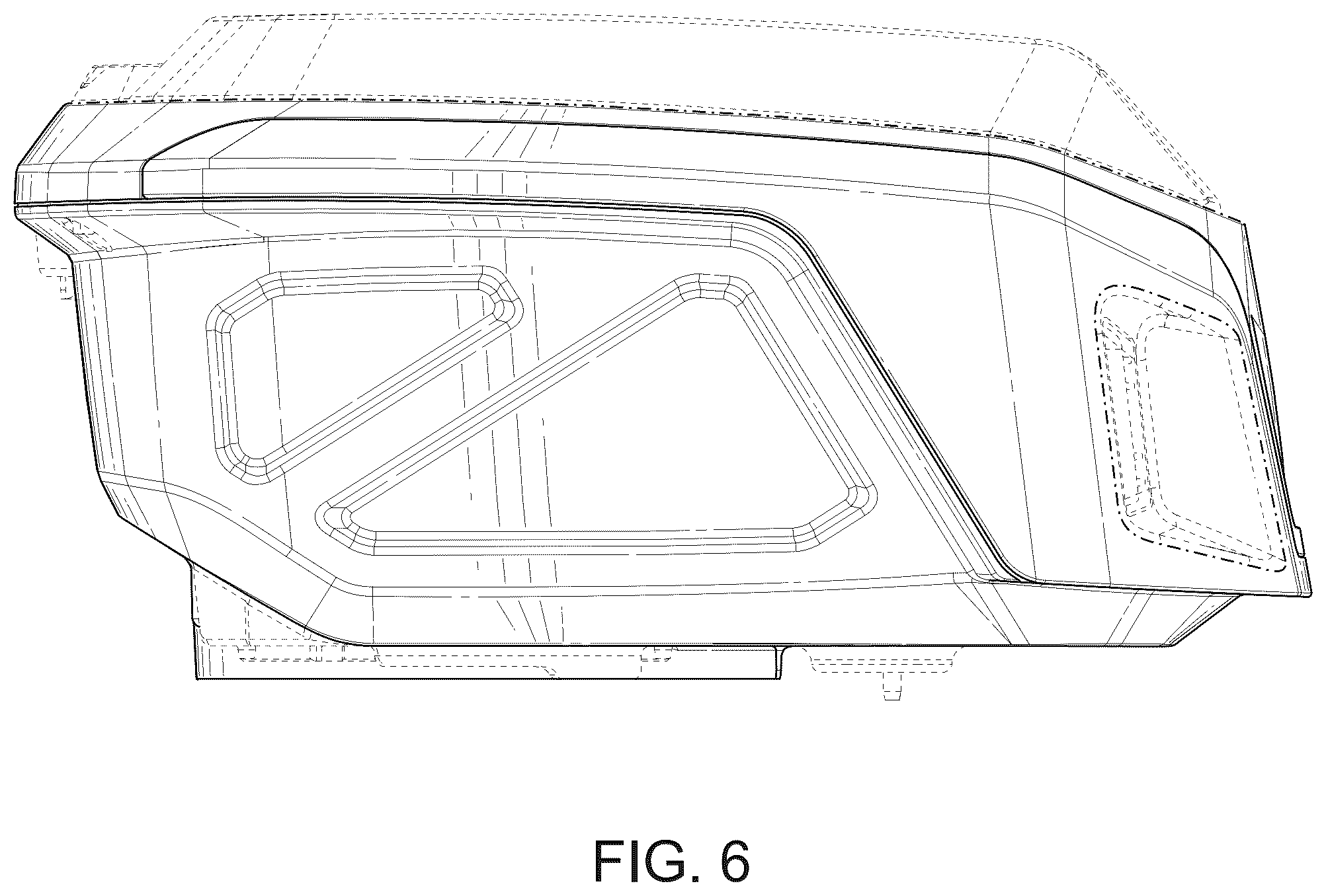 Patent USD1124039 Figure 6 – Lawn mower powerhead