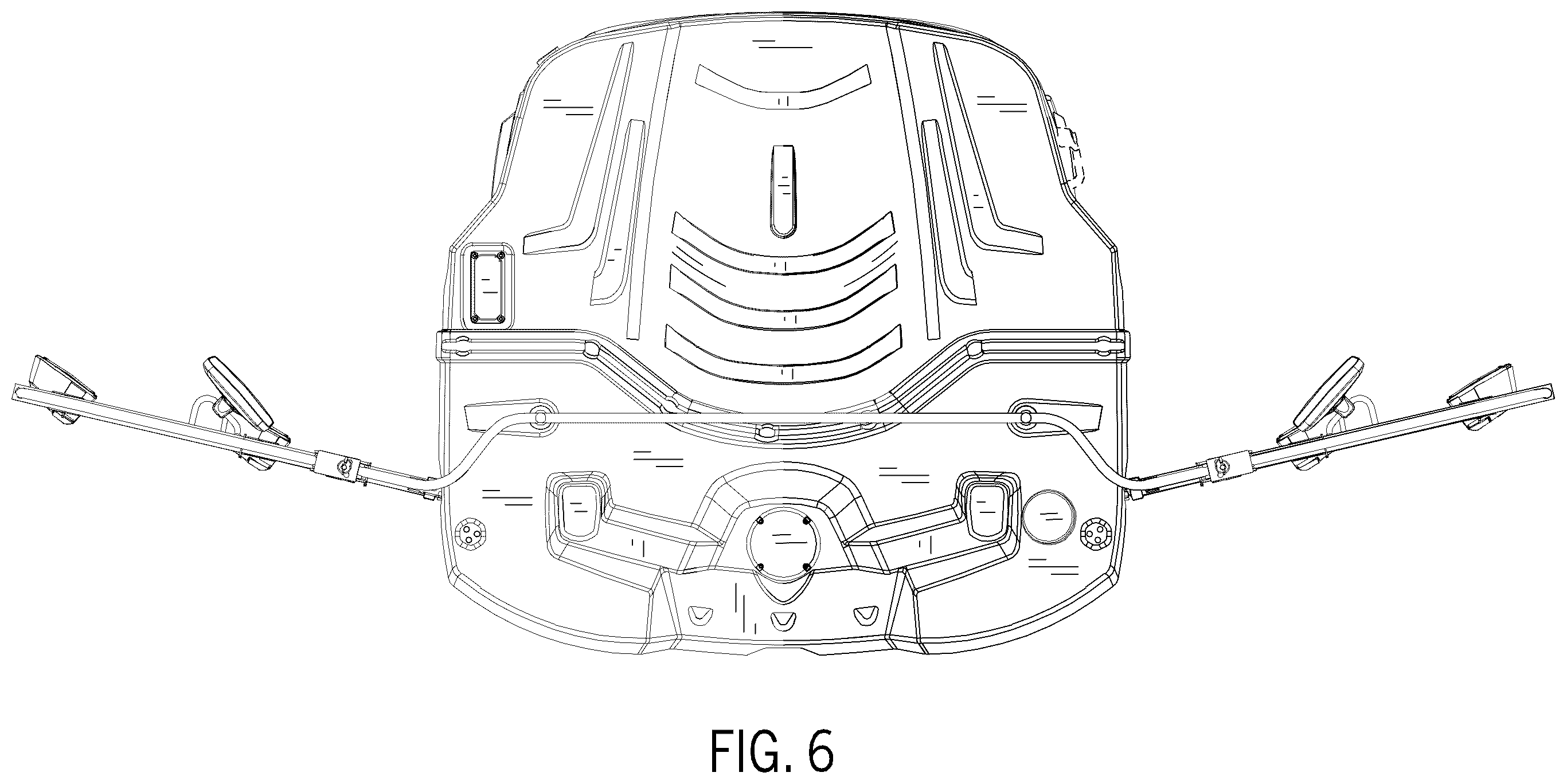 Patent USD1124040 Figure 6 – Operator cabin mirror assembly for work vehicle