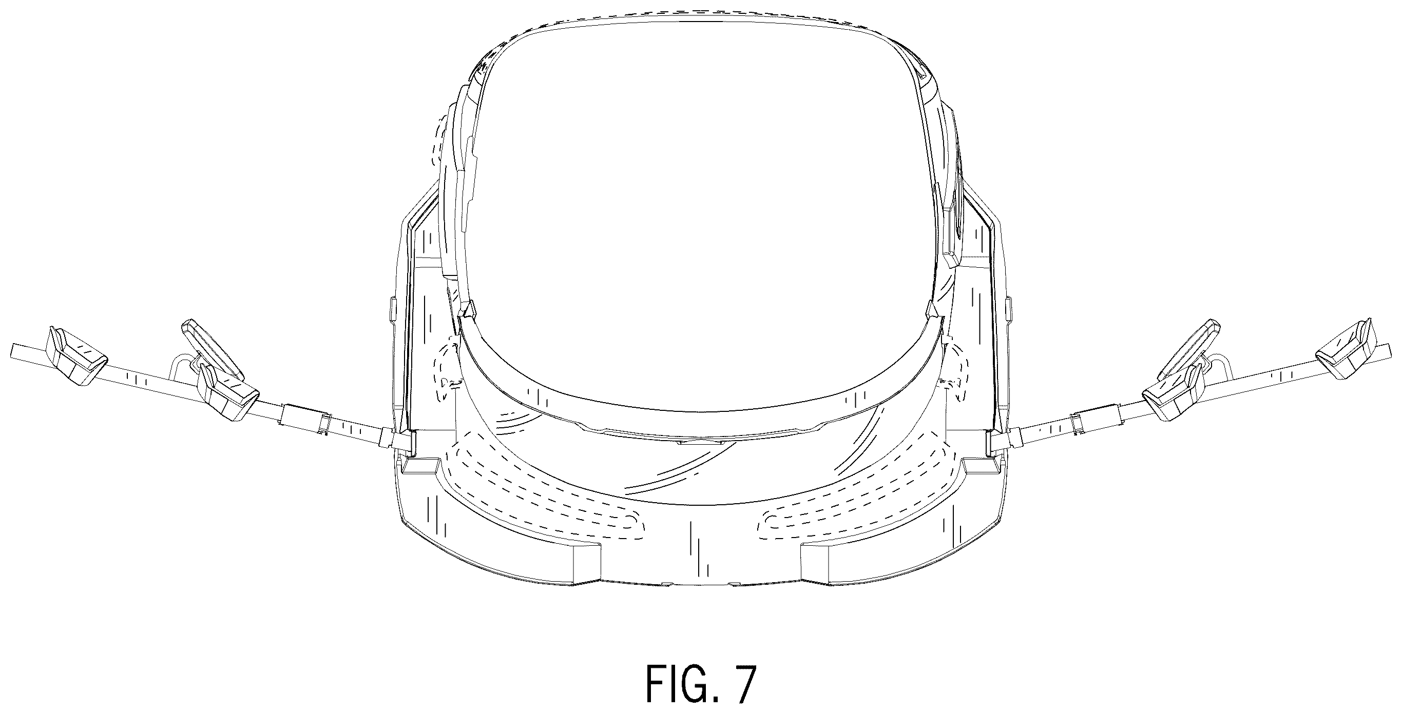 Patent USD1124040 Figure 7 – Operator cabin mirror assembly for work vehicle