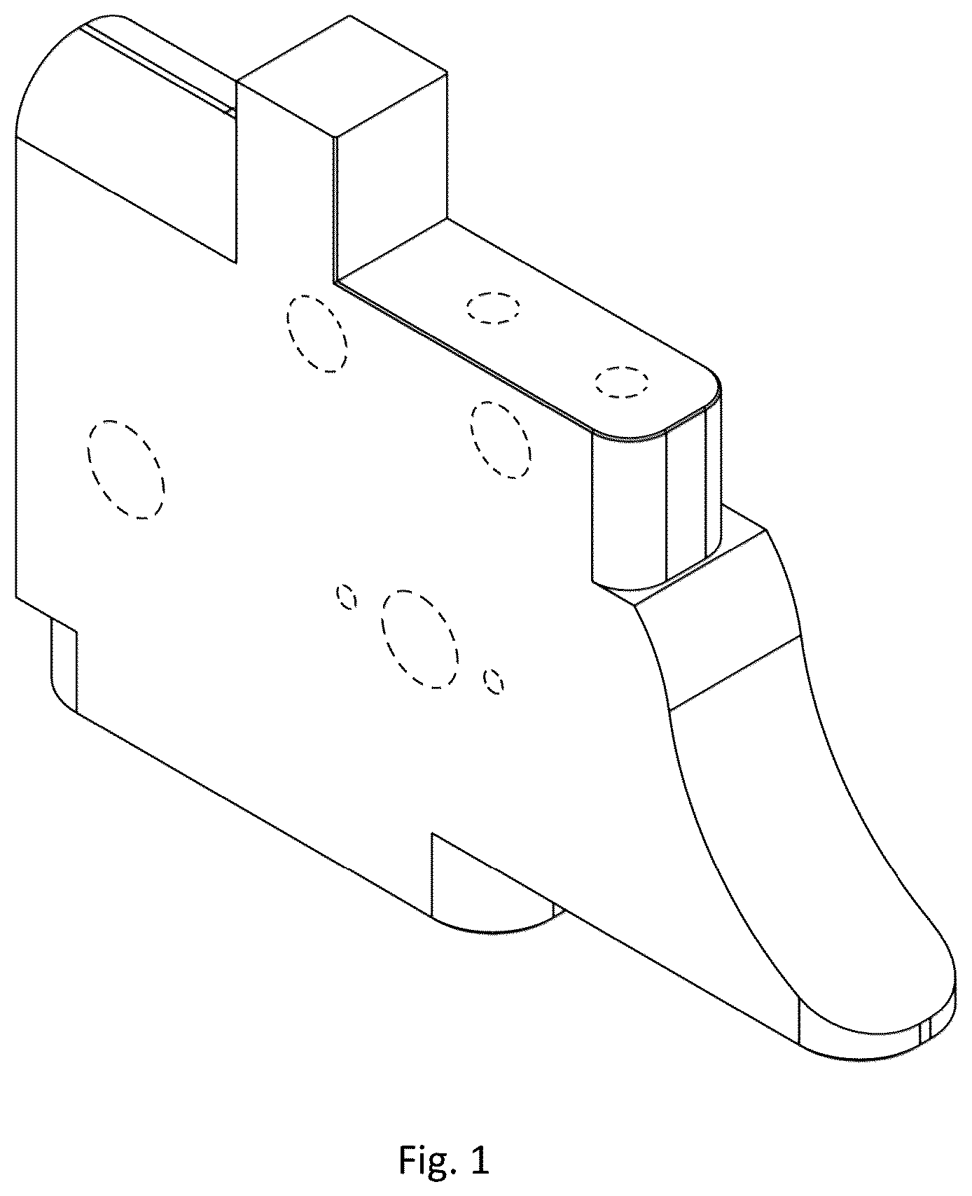 Patent USD1124041 Figure 1 – Rock roller support wing for a reamer assembly