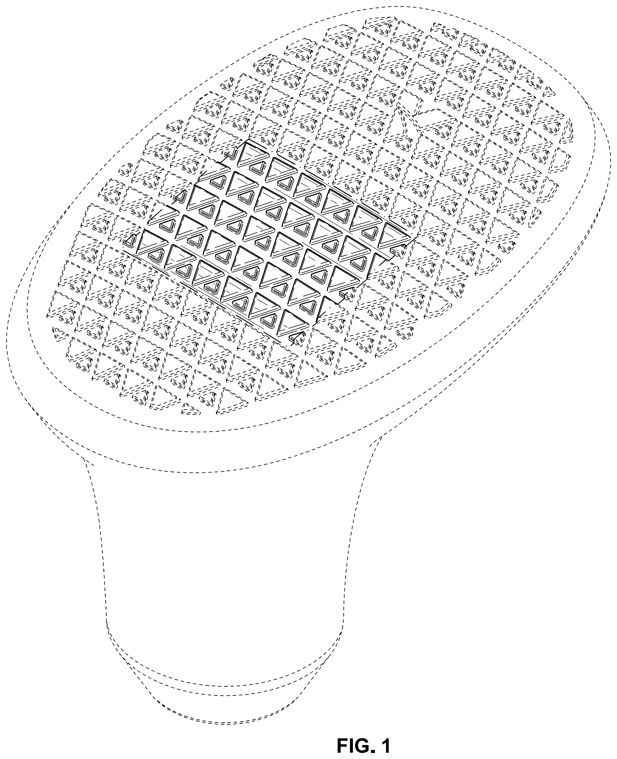 Patent USD1124044 — Textured surface pattern for handle or knob — Figure 1