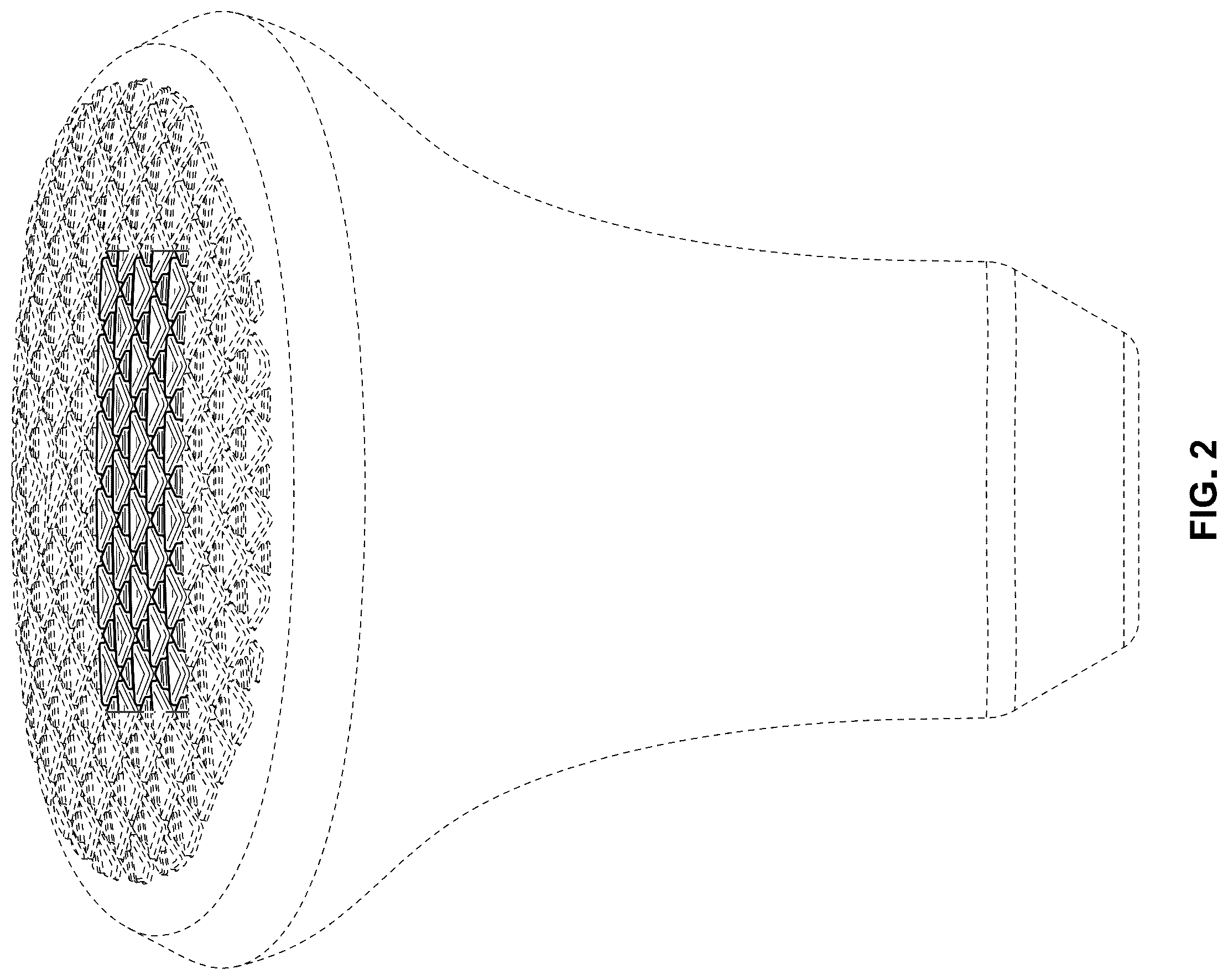Patent USD1124044 Figure 2 – Textured surface pattern for handle or knob