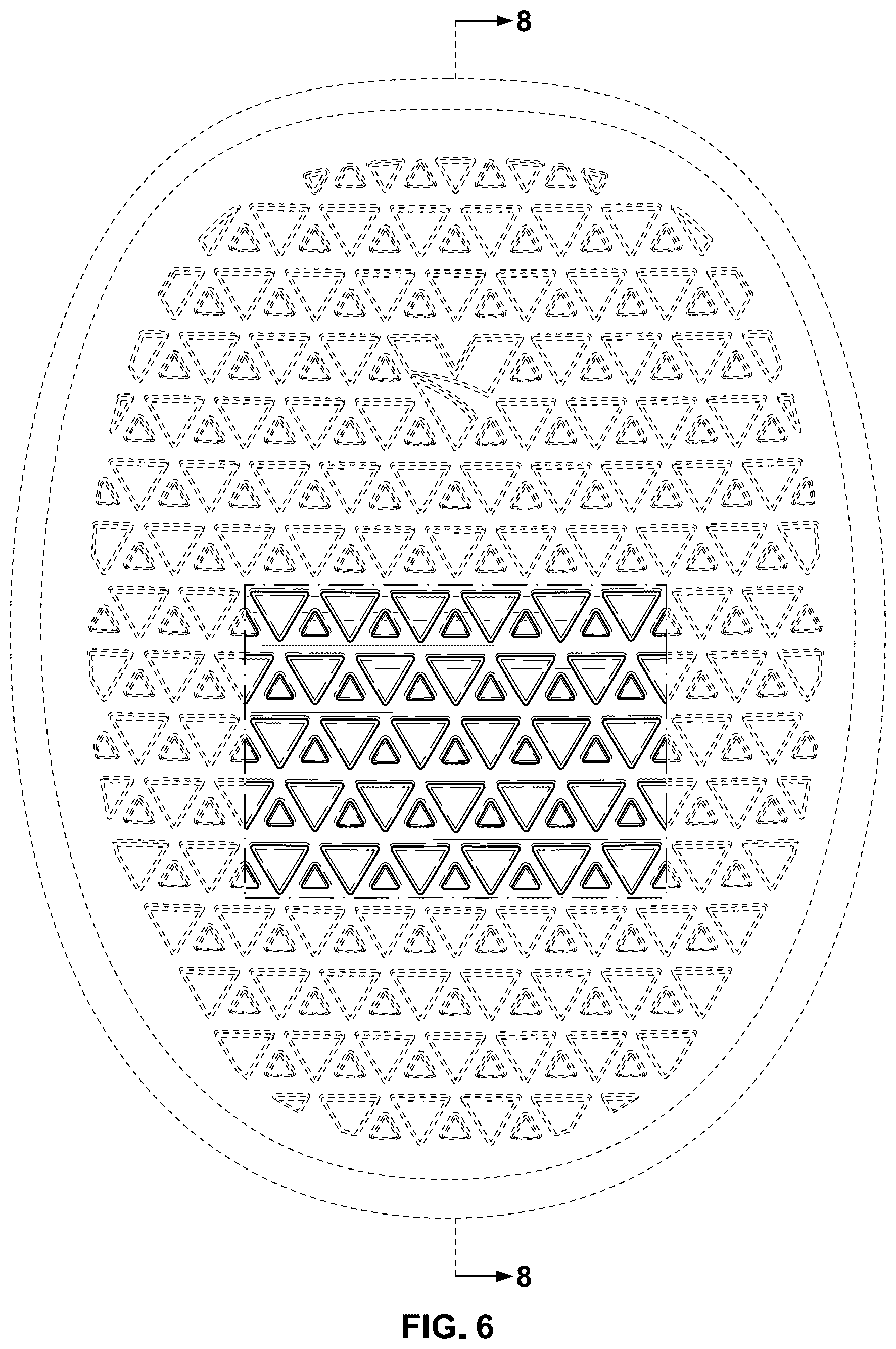 Patent USD1124044 Figure 6 – Textured surface pattern for handle or knob
