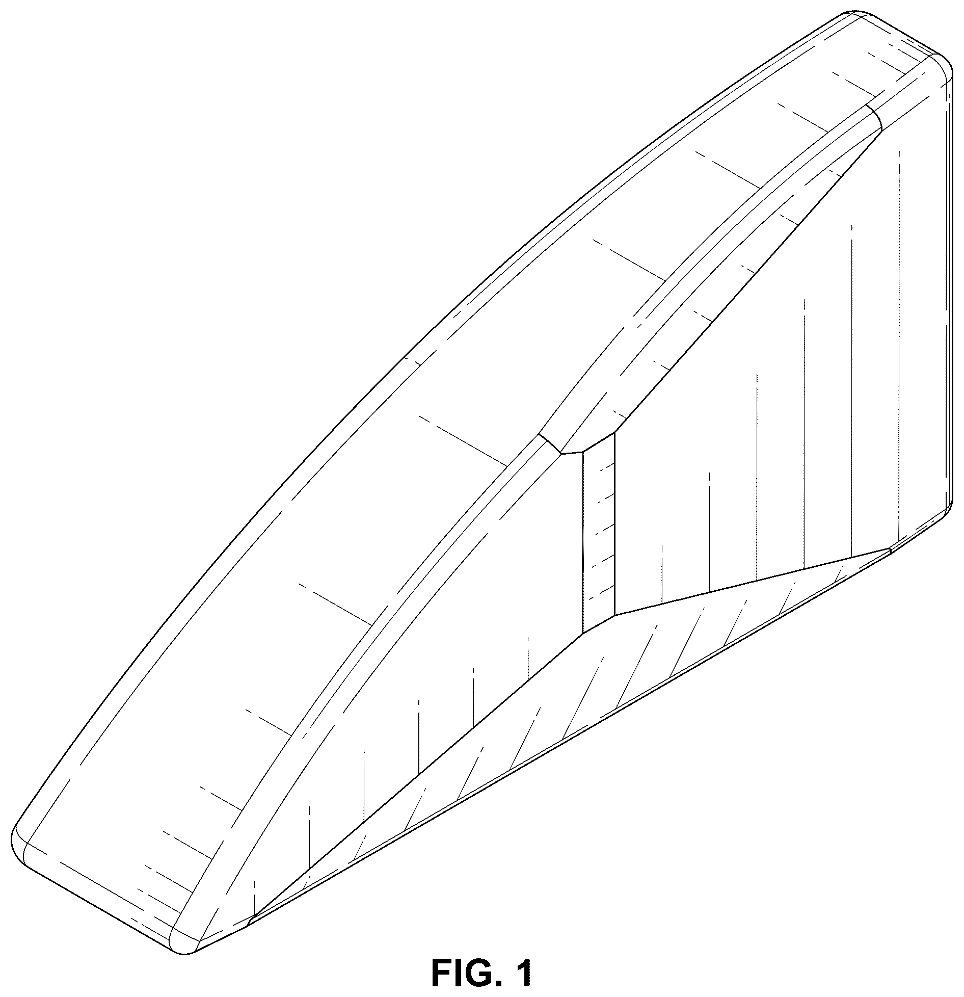 Patent USD1124045 Figure 1 – Cutting edge bit for a motor grader