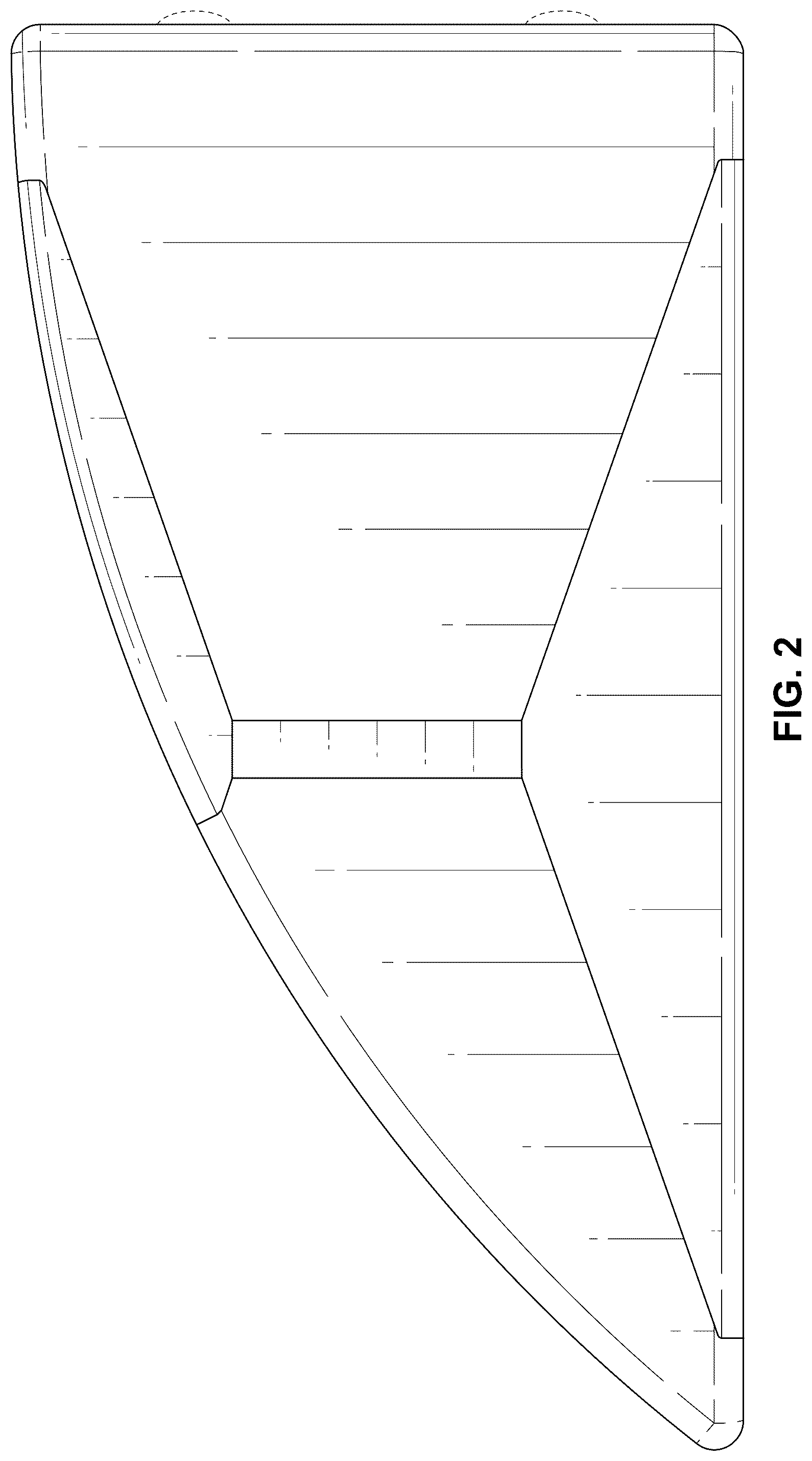 Patent USD1124045 Figure 2 – Cutting edge bit for a motor grader
