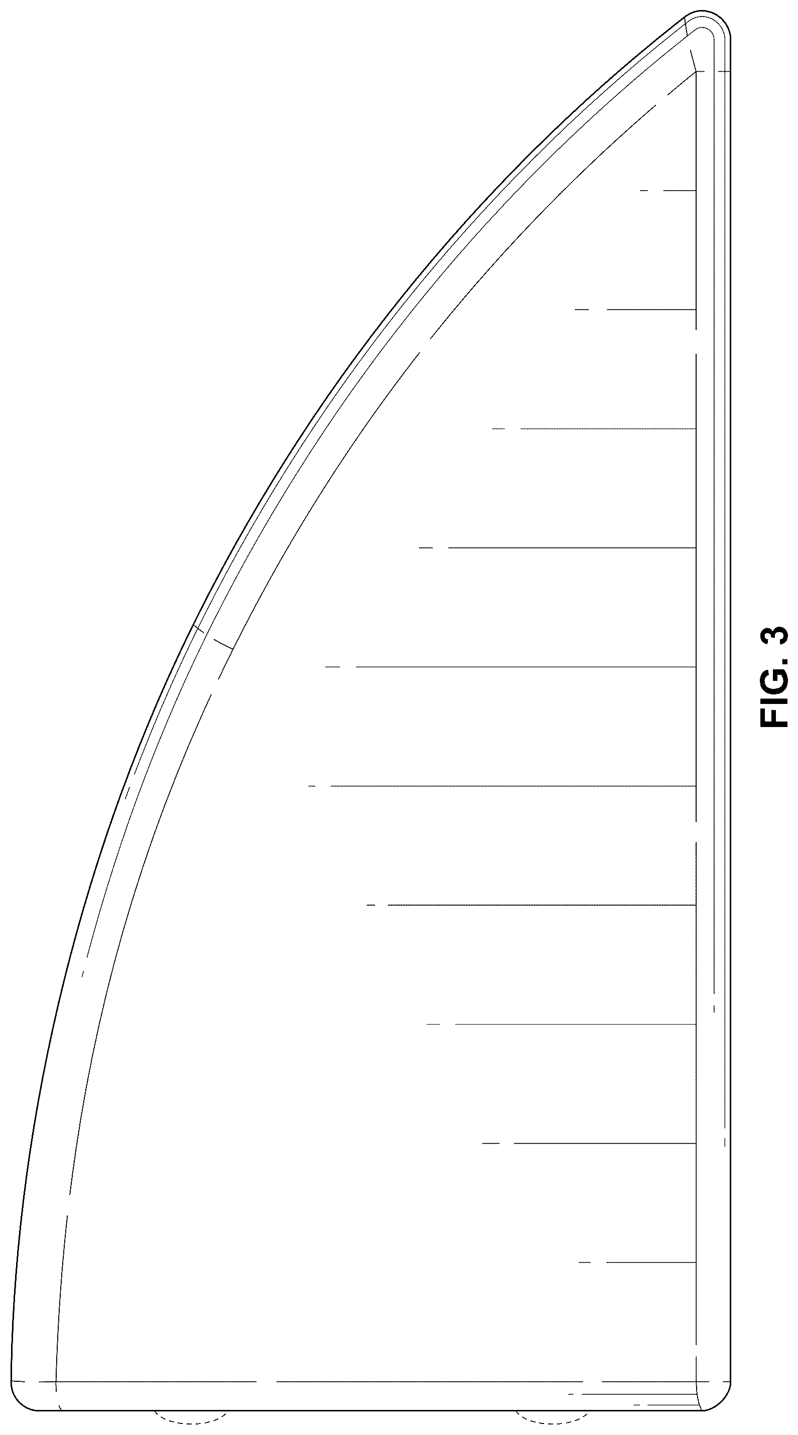 Patent USD1124045 Figure 3 – Cutting edge bit for a motor grader