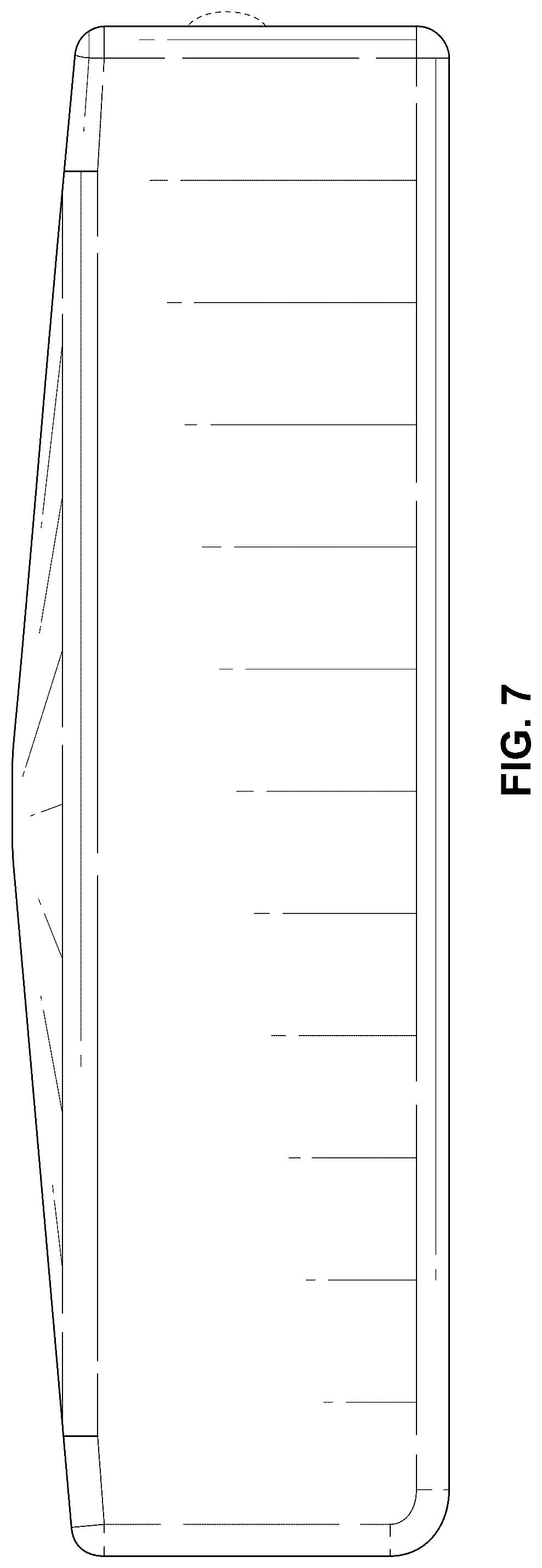 Patent USD1124045 Figure 7 – Cutting edge bit for a motor grader