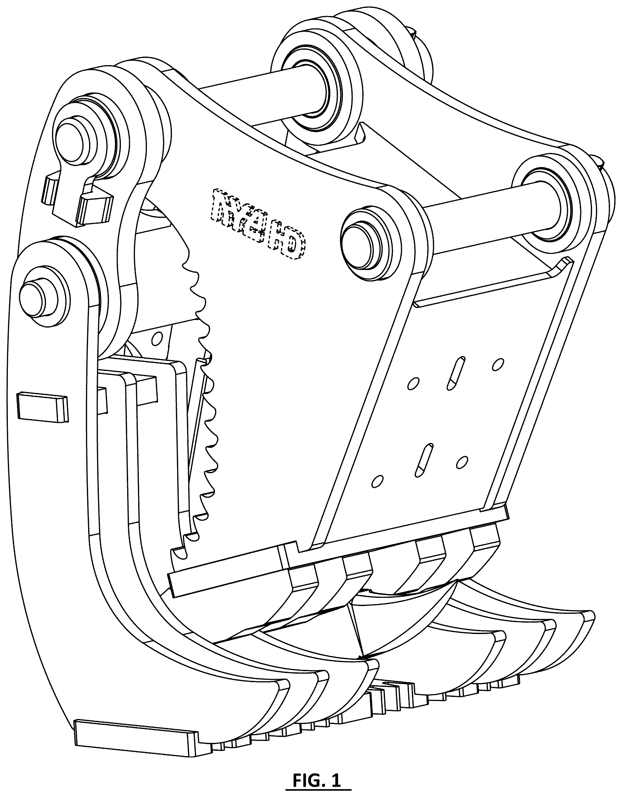 Patent USD1124046 Figure 1 – Stump harvester