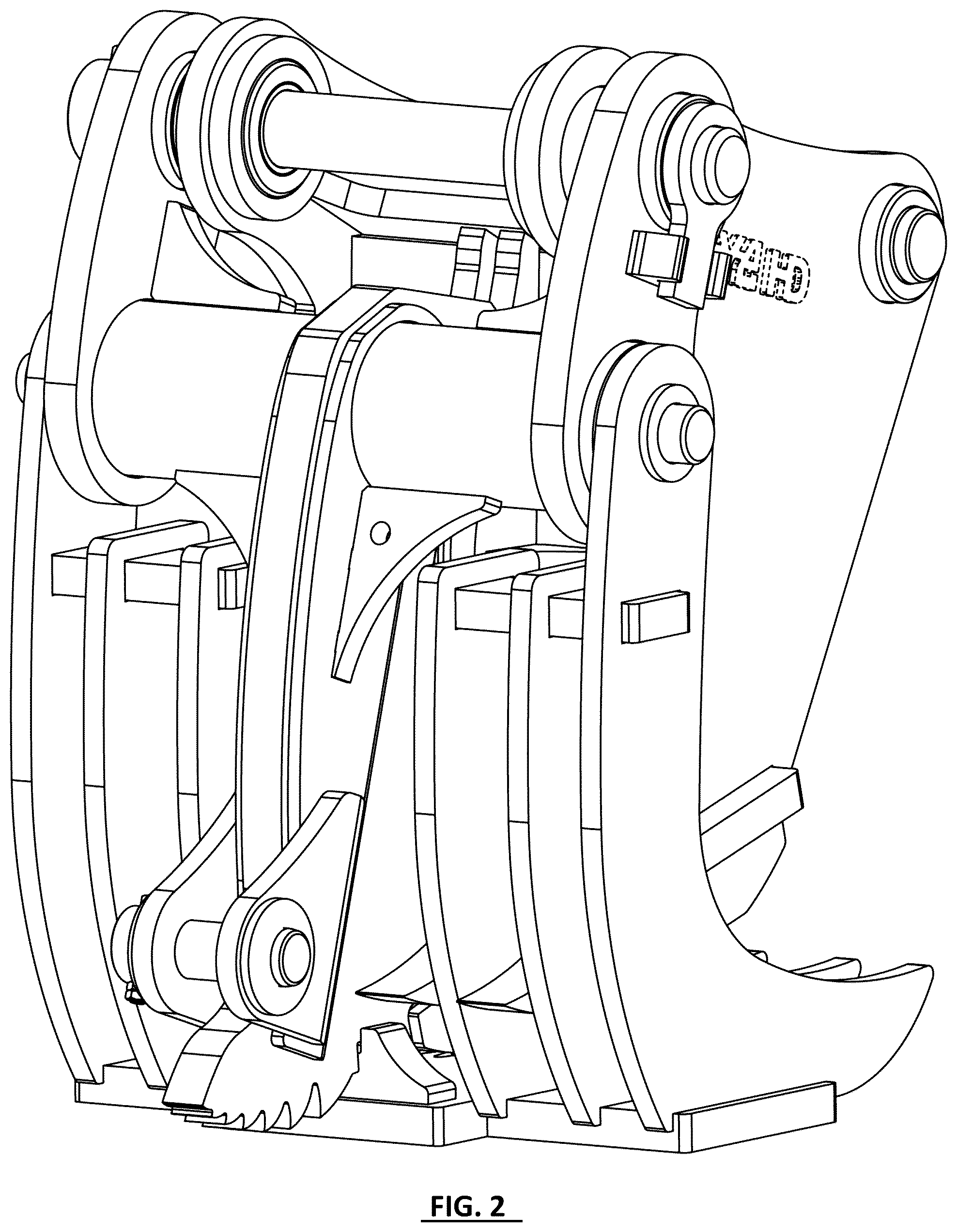 Patent USD1124046 Figure 2 – Stump harvester