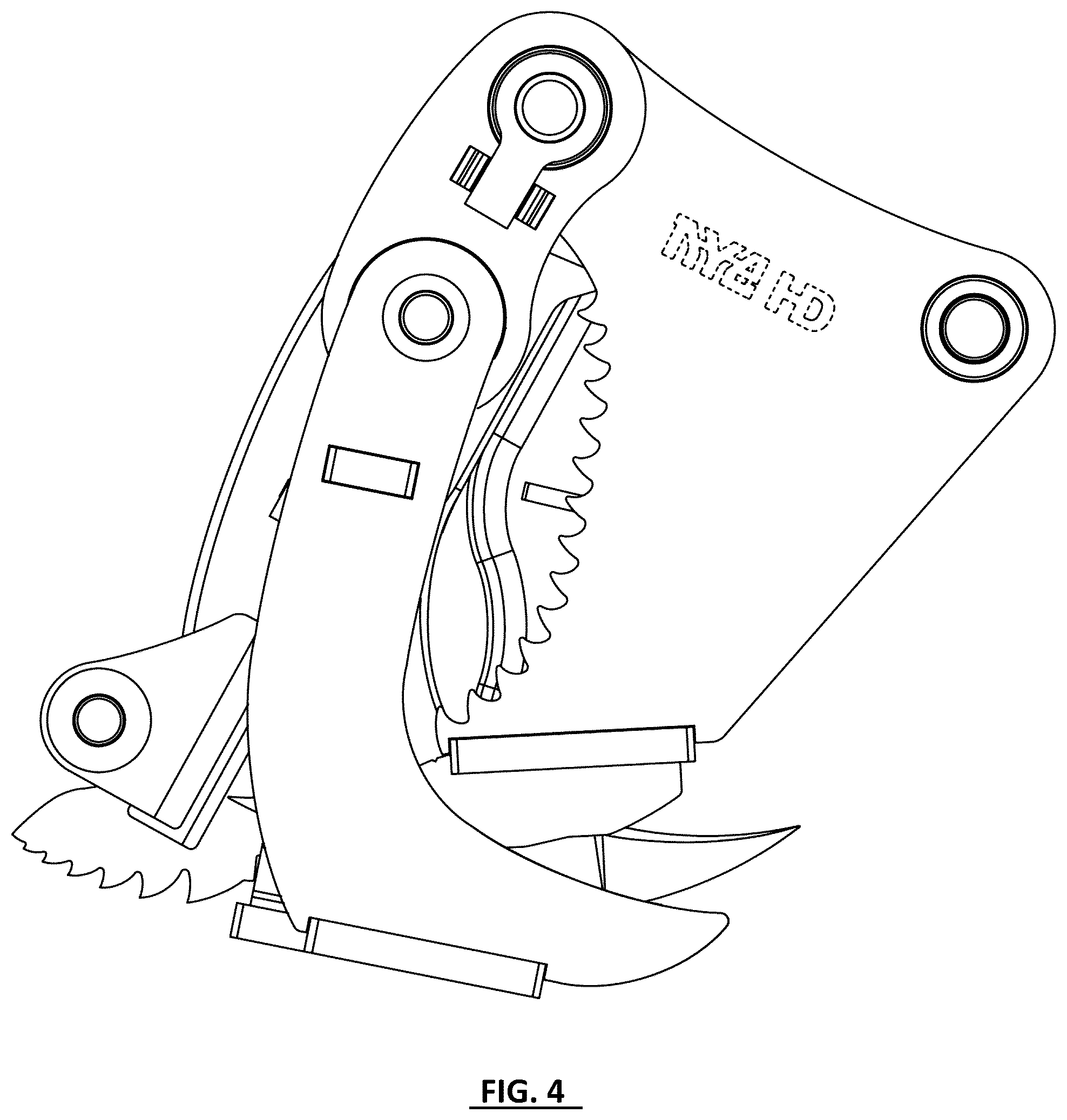 Patent USD1124046 Figure 4 – Stump harvester