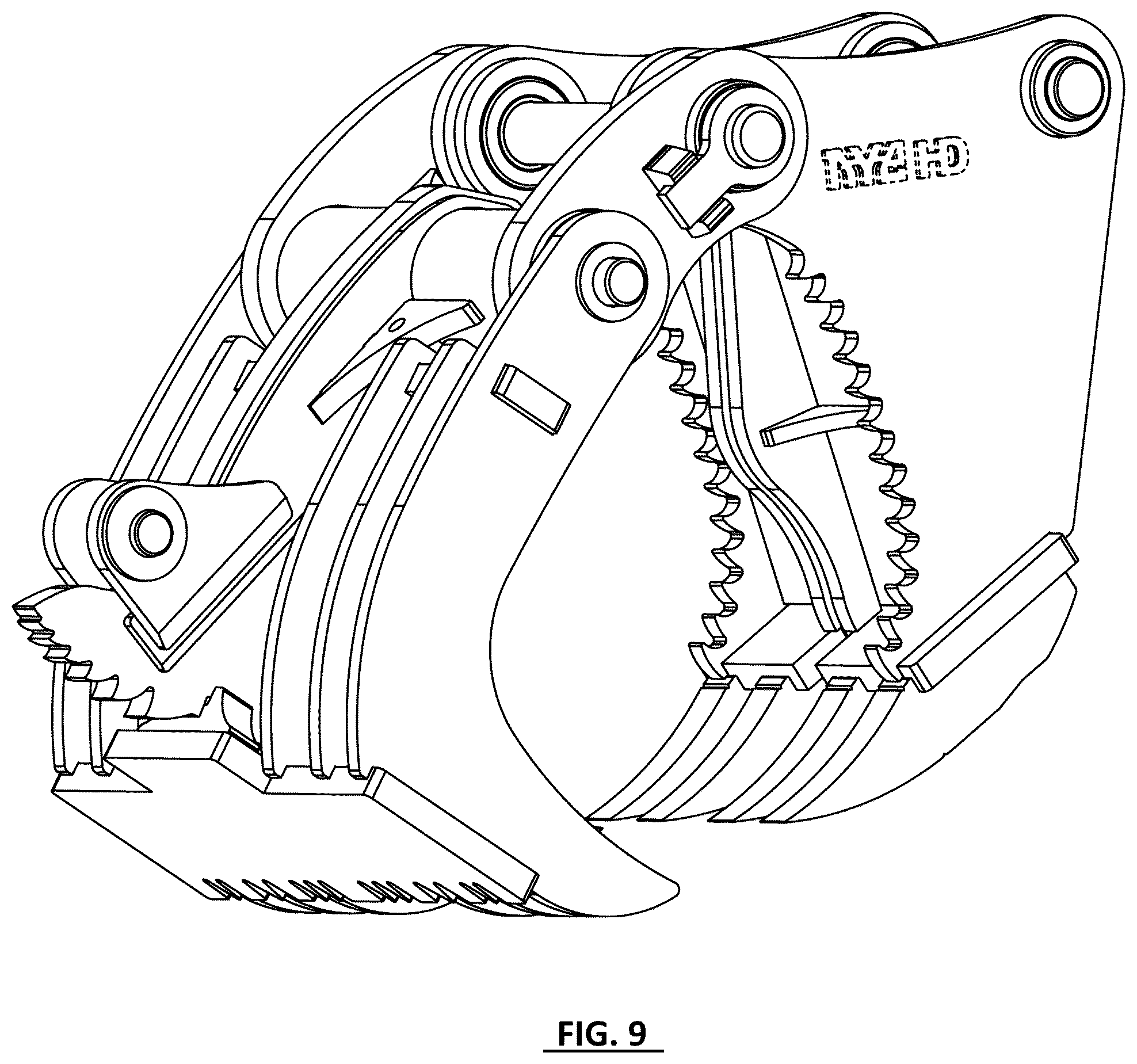 Patent USD1124046 Figure 9 – Stump harvester