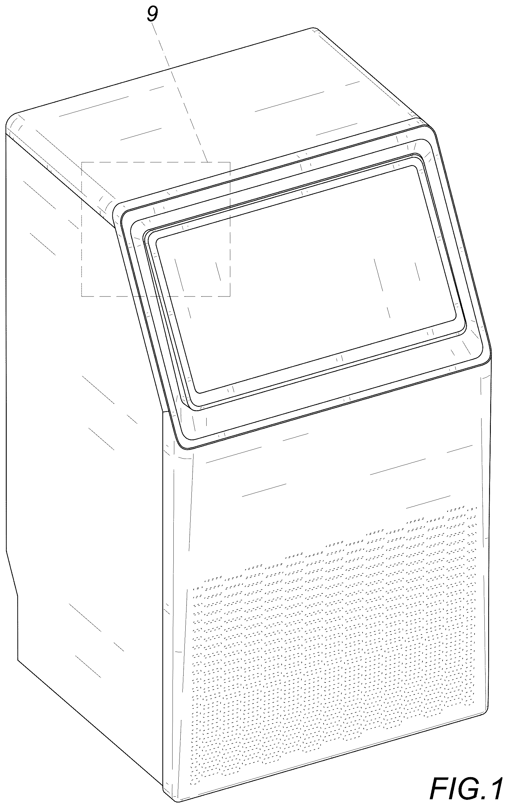 Patent USD1124048 Figure 1 – Ice maker