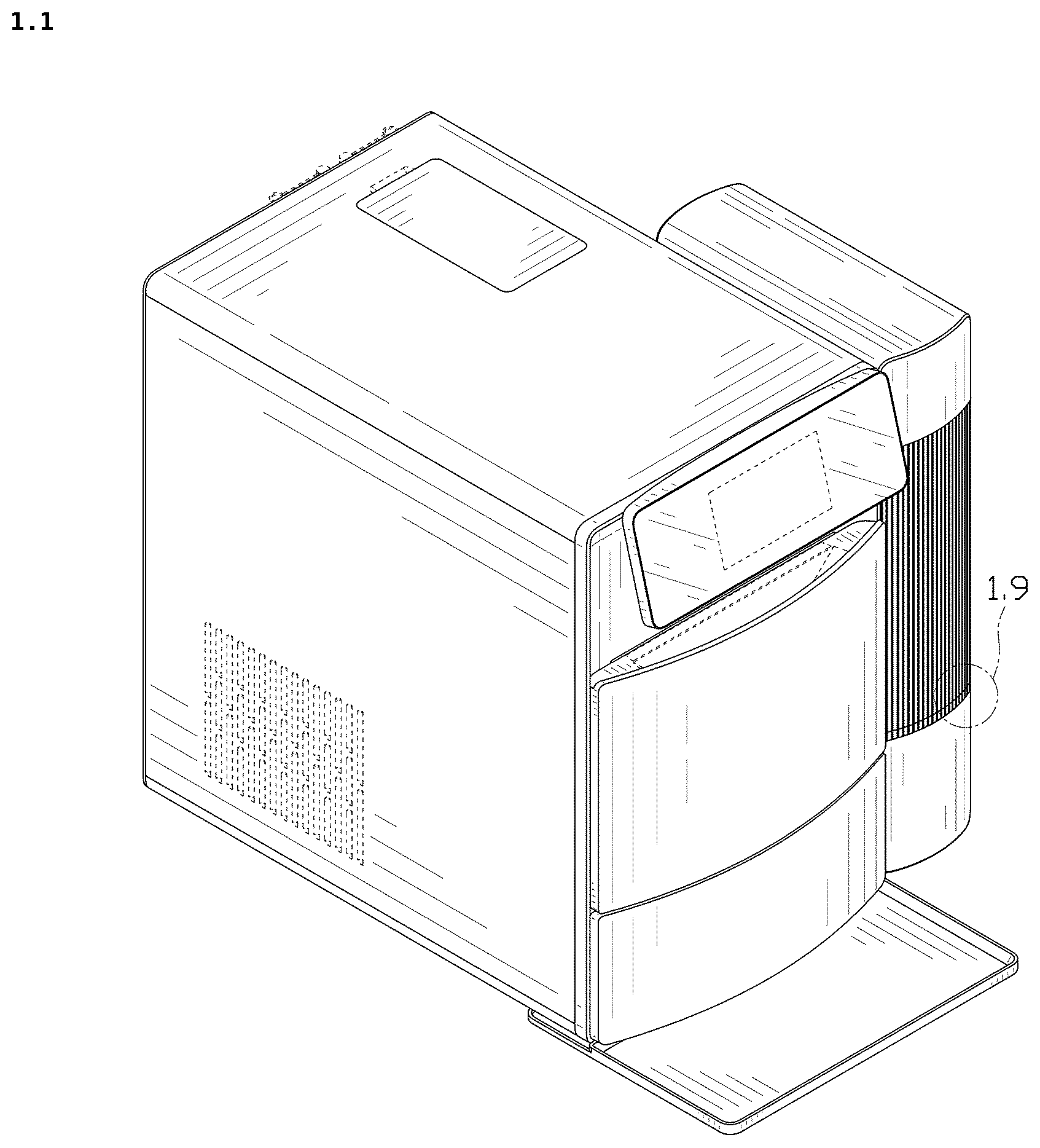 Patent USD1124049 — Ice maker — Figure 1