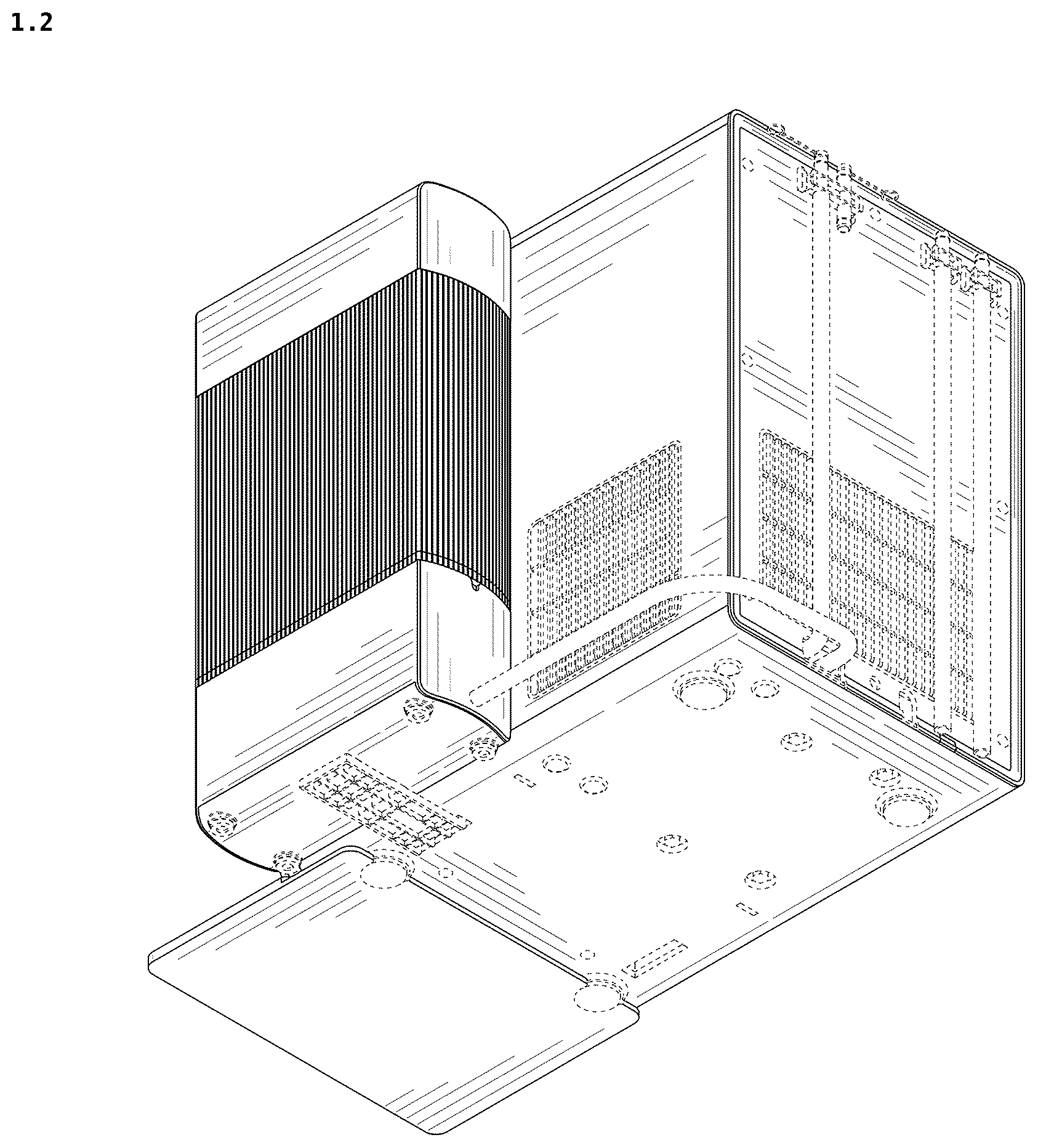 Patent USD1124049 Figure 2 – Ice maker