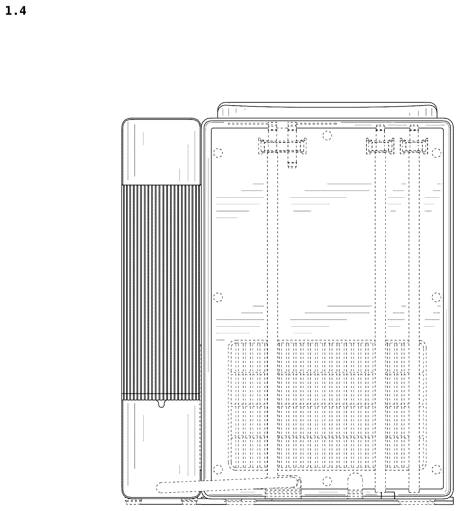 Patent USD1124049 Figure 4 – Ice maker