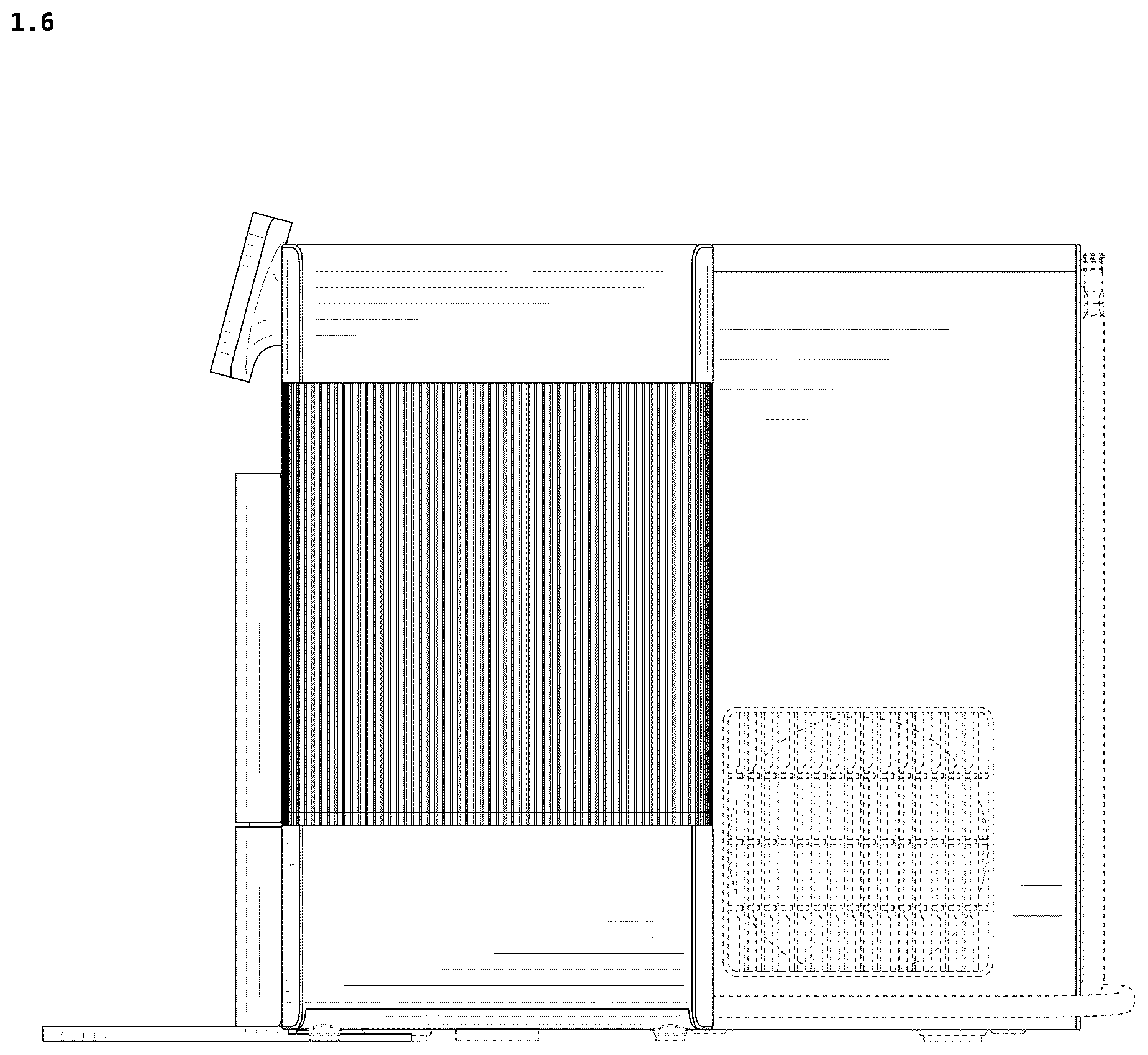 Patent USD1124049 Figure 6 – Ice maker