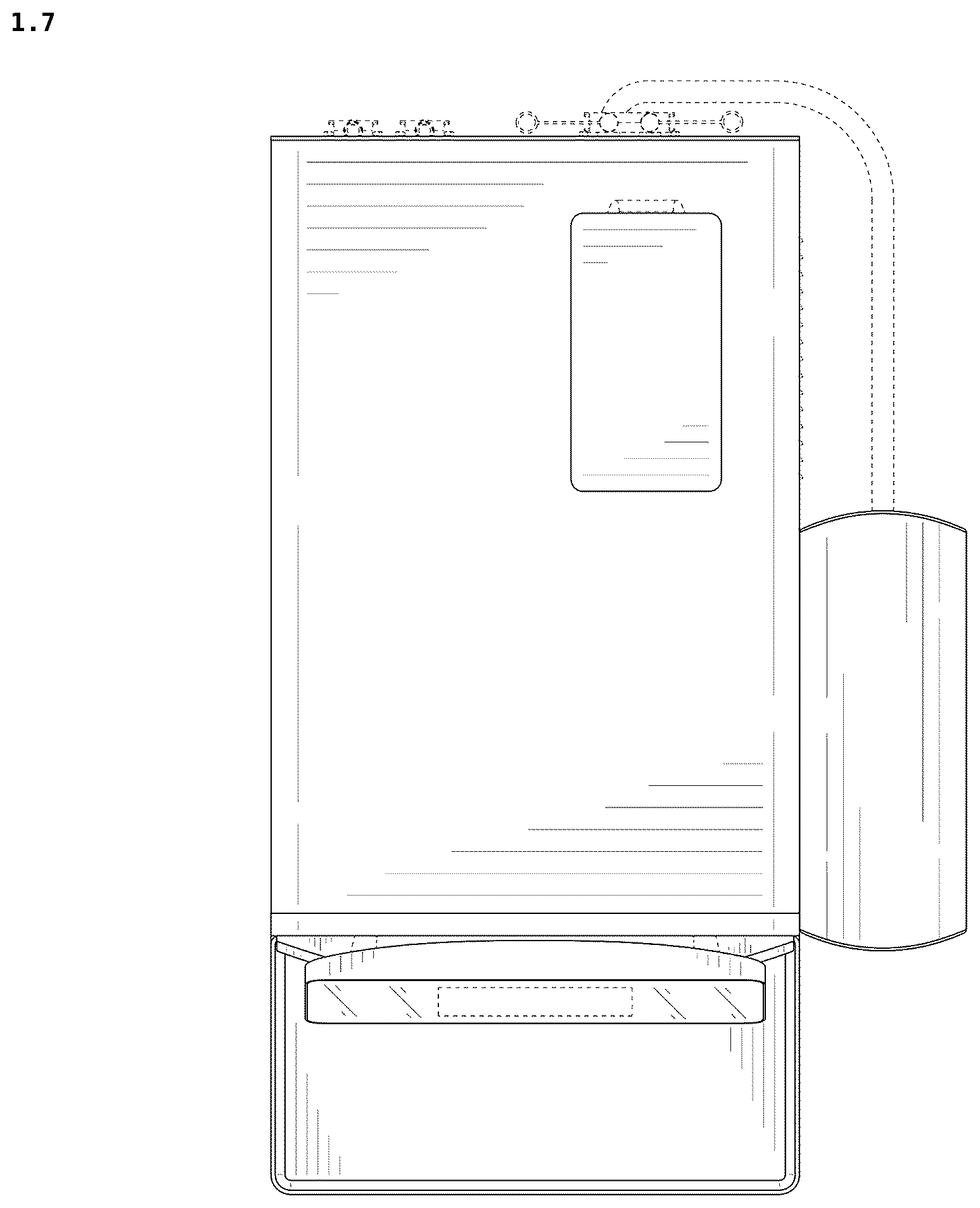 Patent USD1124049 Figure 7 – Ice maker